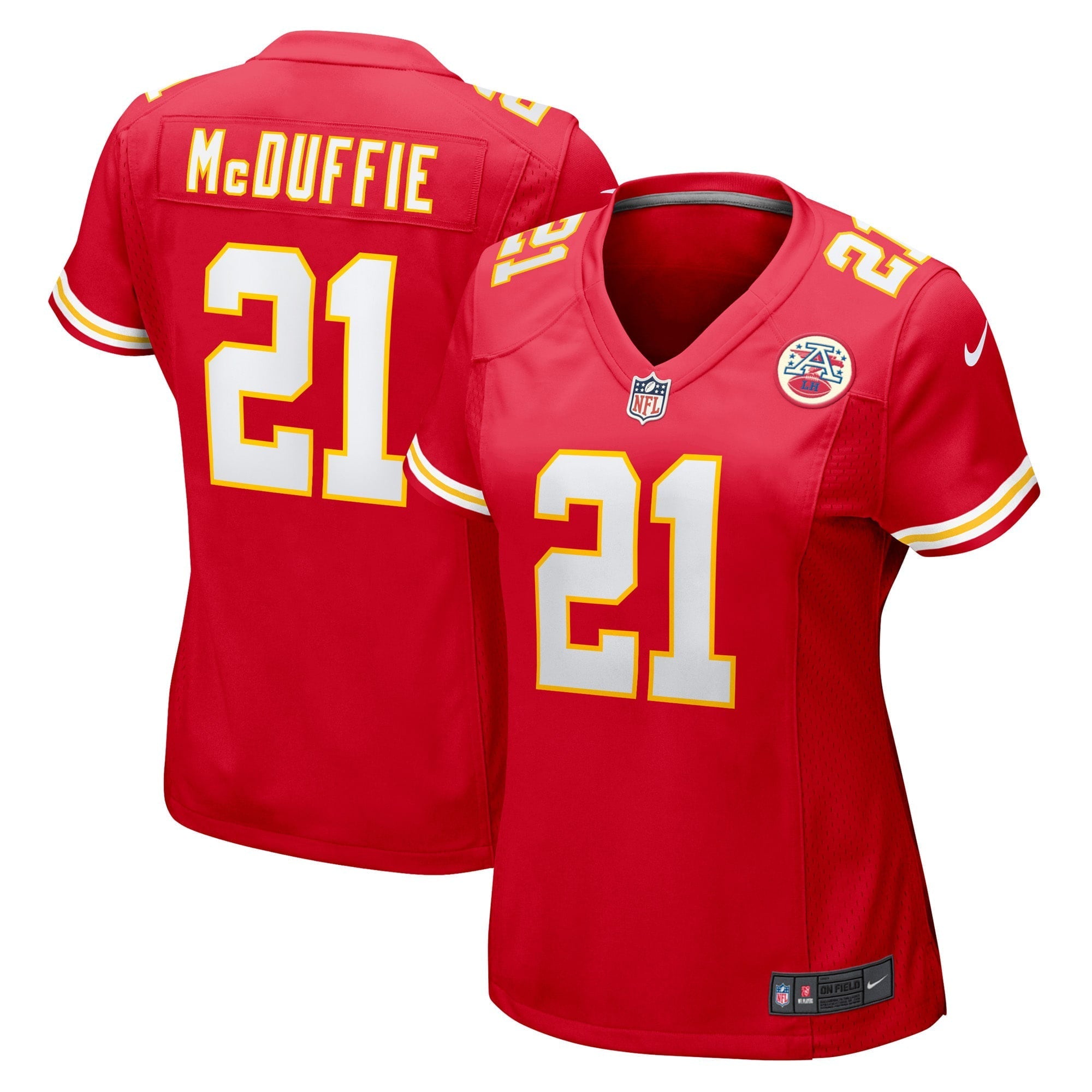 Women's Nike Trent McDuffie Red Kansas City Chiefs Game Player Jersey - vstockx
