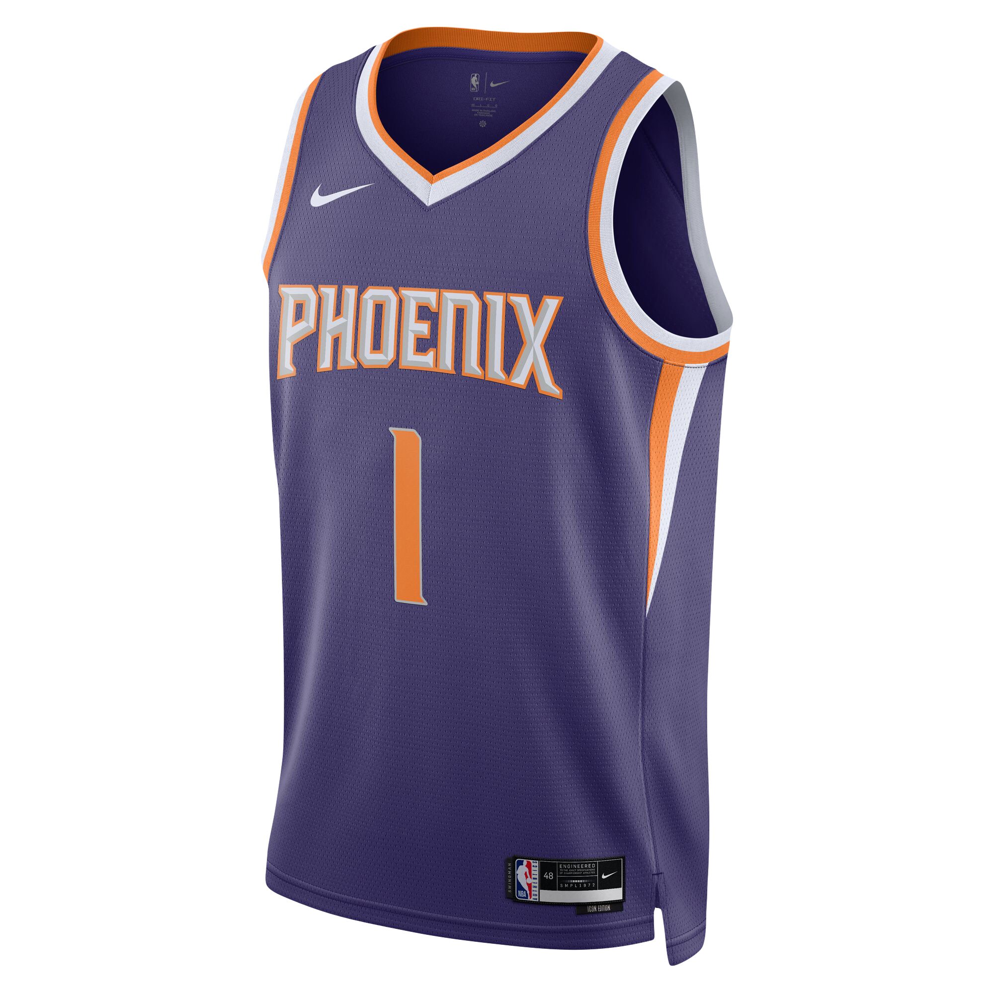 Devin Booker Phoenix Suns Nike Unisex Swingman Jersey - Association Edition - Purple - vstockx