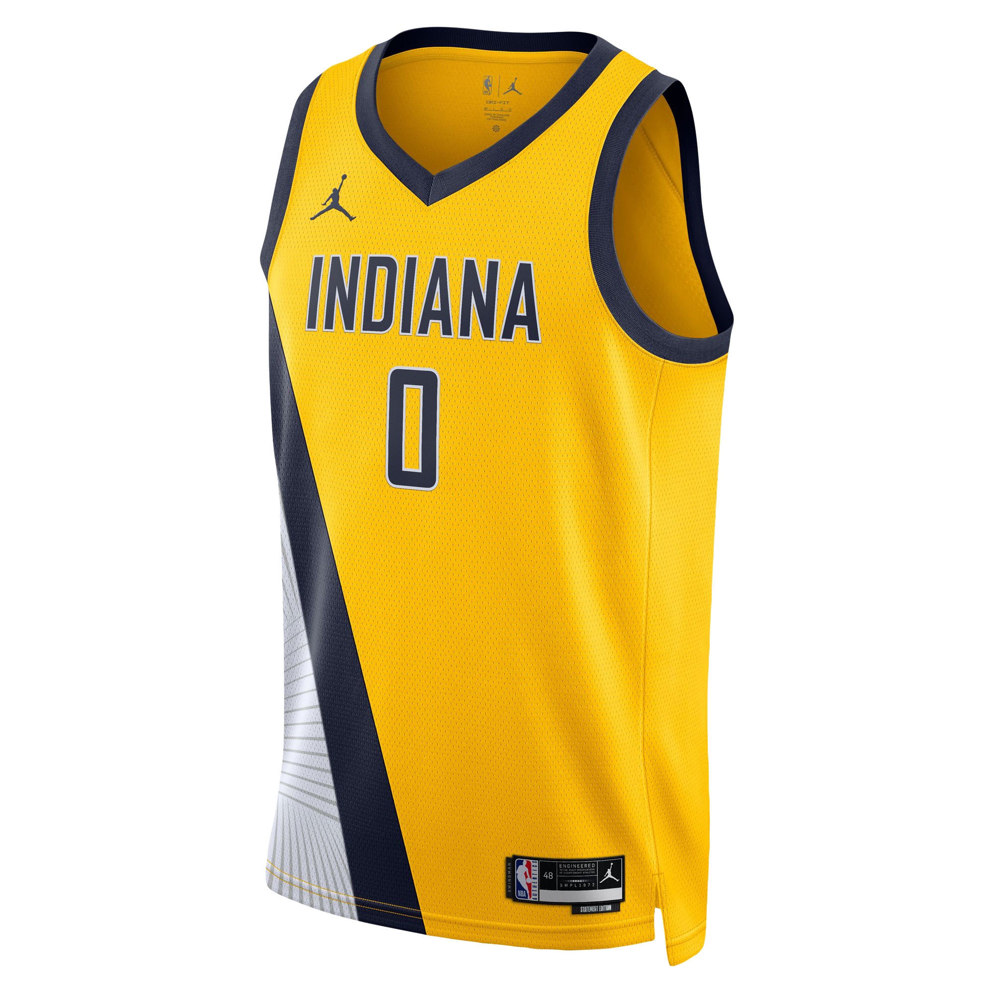 Tyrese Haliburton Indiana Pacers Jordans Brand Unisex Swingman Jersey - Statement Edition - Gold - vstockx