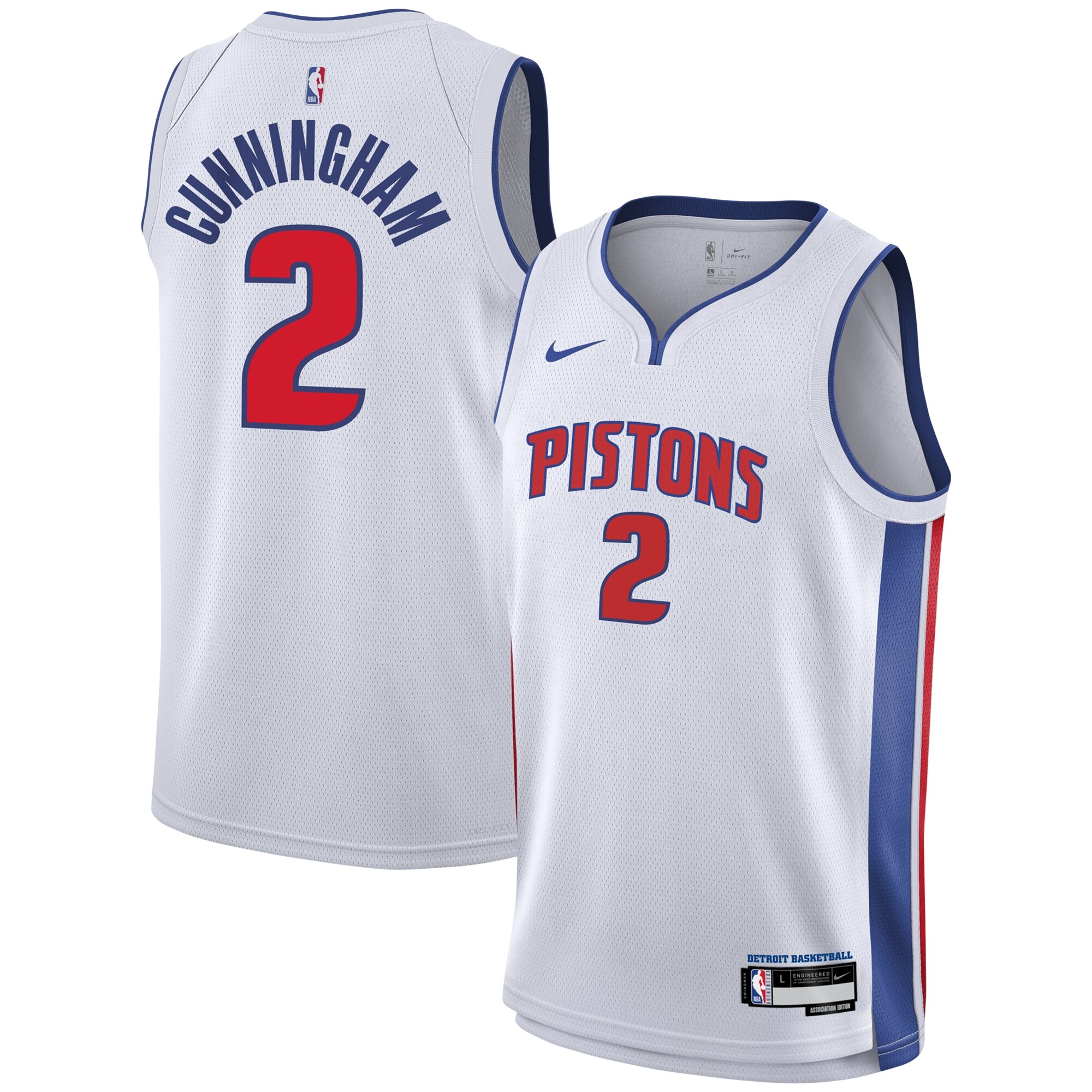 Cade Cunningham Detroit Pistons Nike Youth Swingman Jersey - Association Edition - White - vstockx