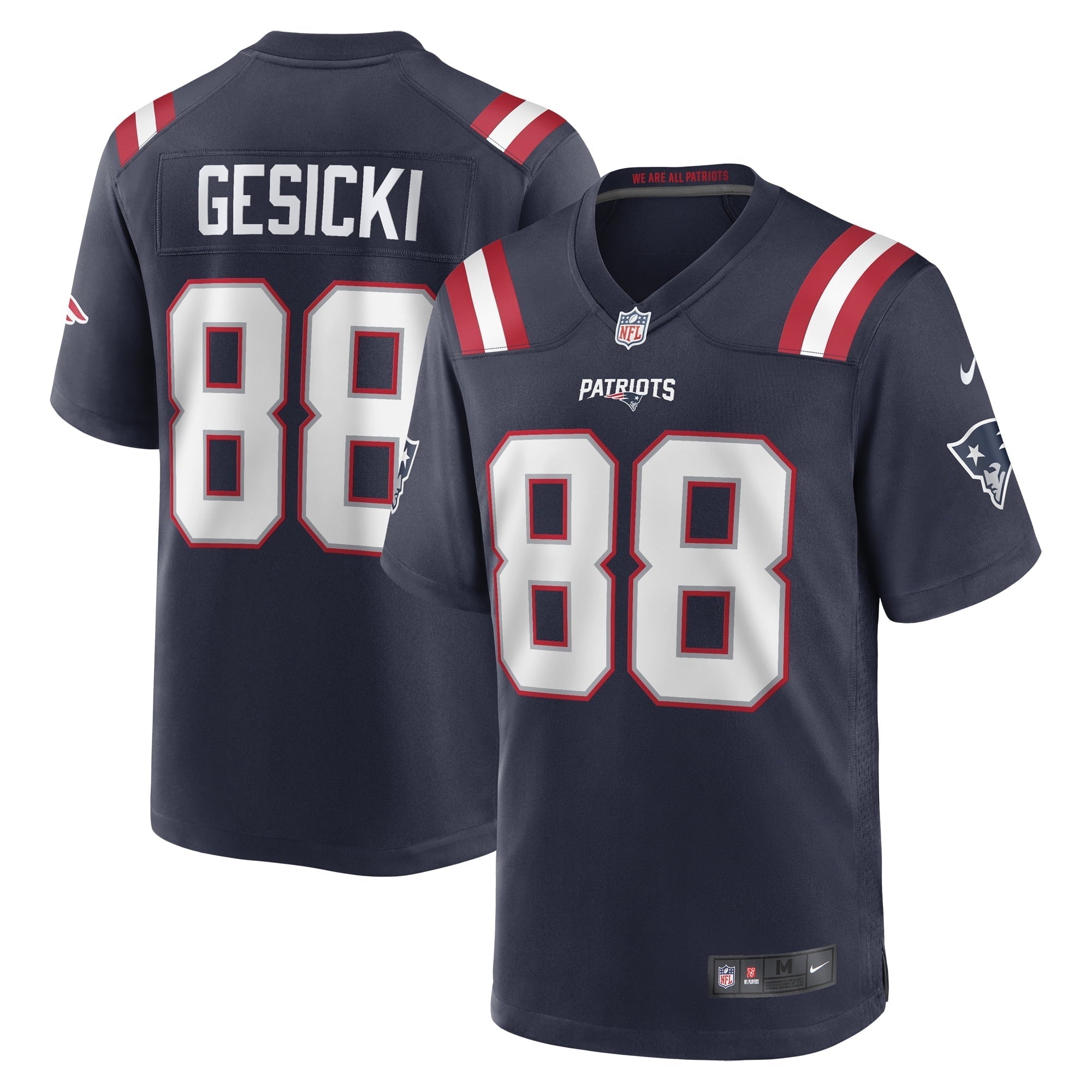 Men's Nike Mike Gesicki Navy New England Patriots Game Jersey - vstockx