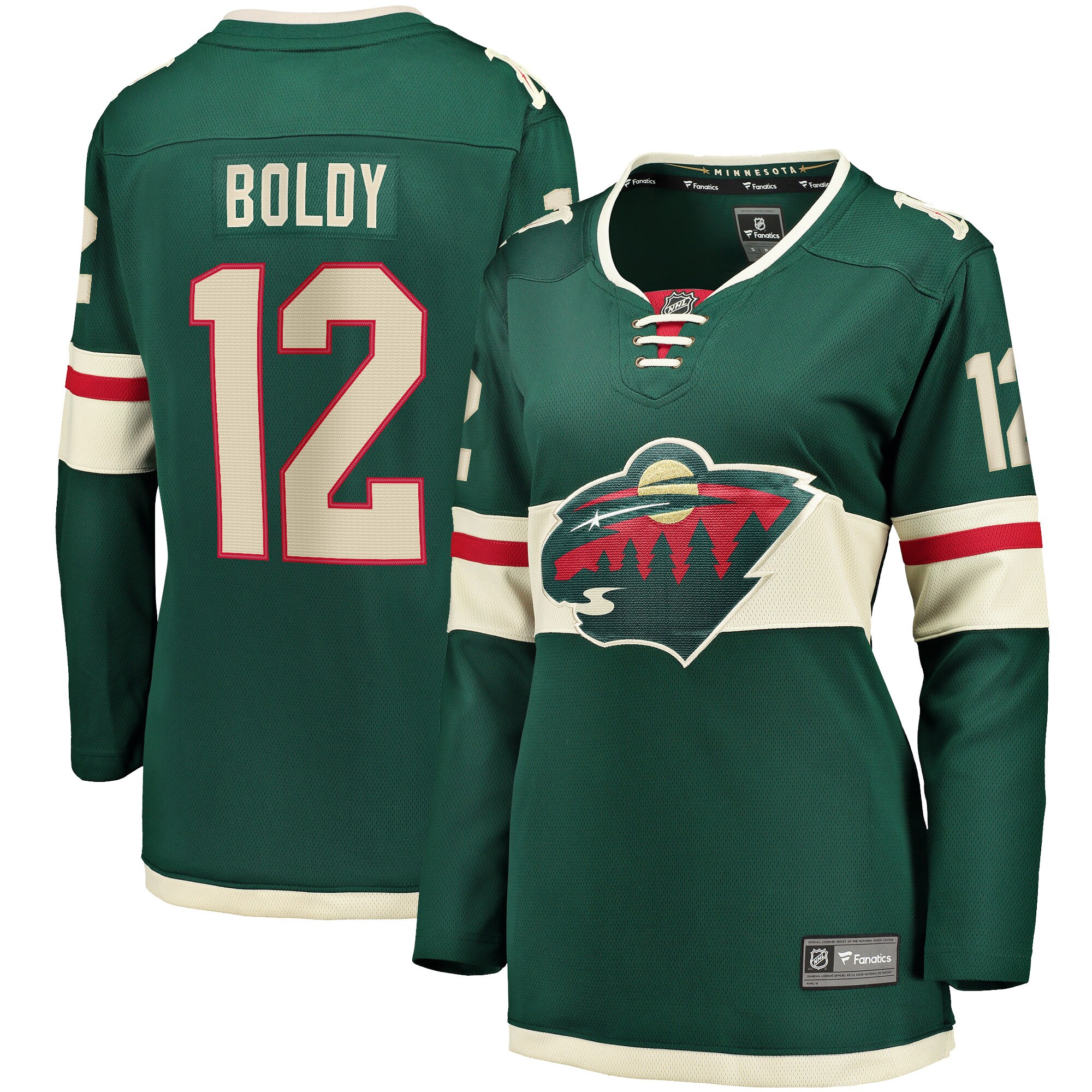 Matthew Boldy Minnesota Wild Fanatics Branded Women's Home Breakaway Player Jersey - Green - vstockx