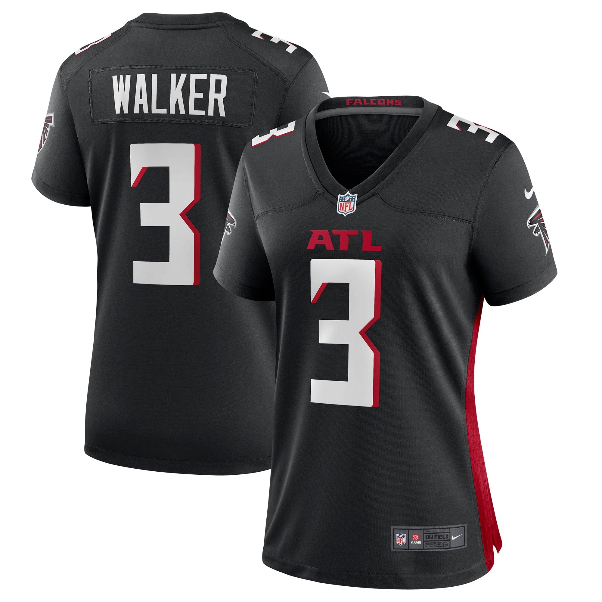 Women's Nike Mykal Walker Black Atlanta Falcons Game Player Jersey - vstockx