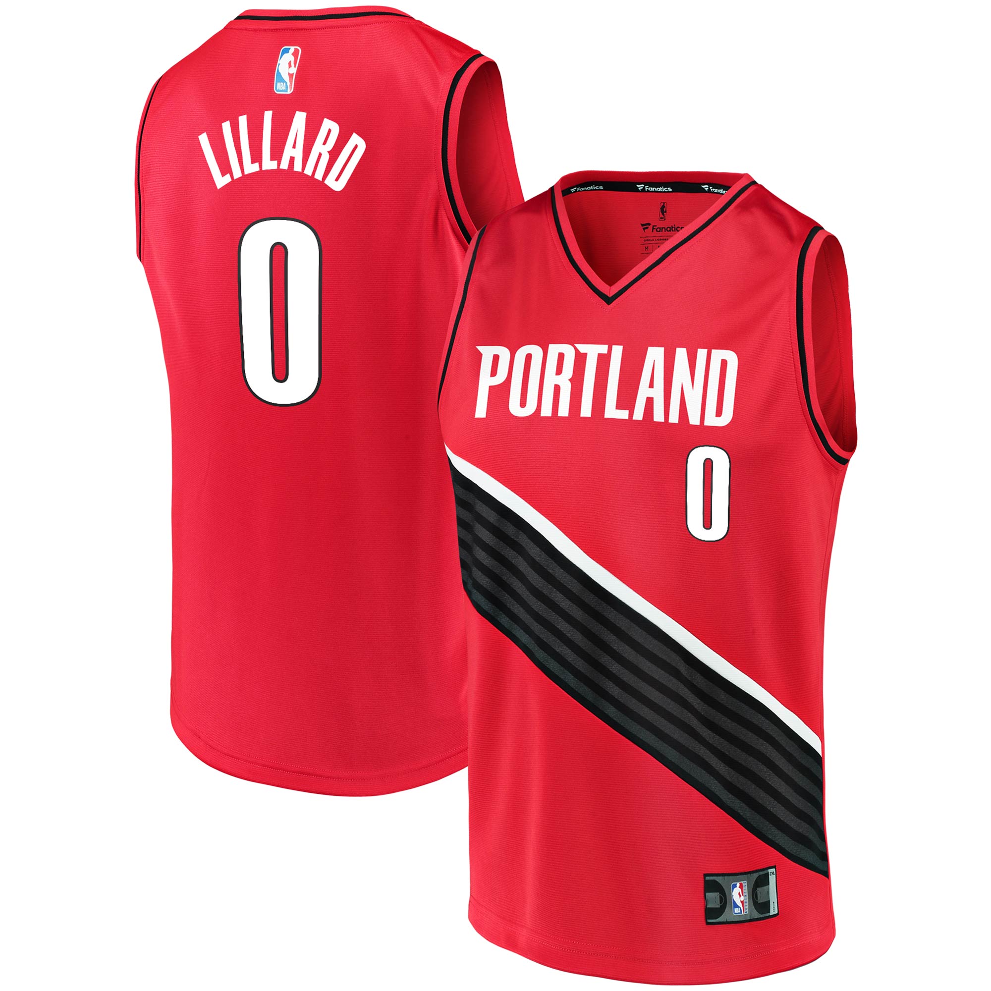 Damian Lillard Portland Trail Blazers Fanatics Branded 2020/21 Fast Break Replica Jersey - Statement Edition - Red - vstockx