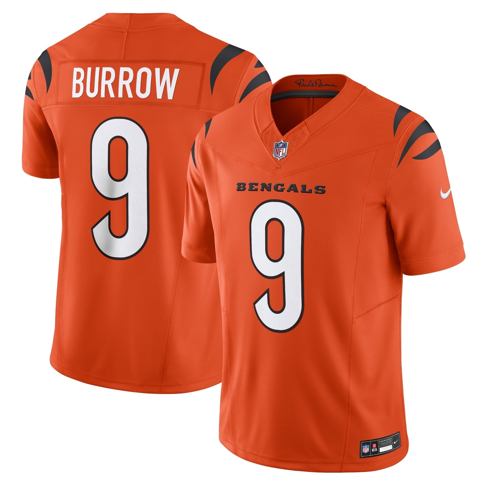 Men's Nike Joe Burrow Orange Cincinnati Bengals Vapor F.U.S.E. Limited Jersey - vstockx