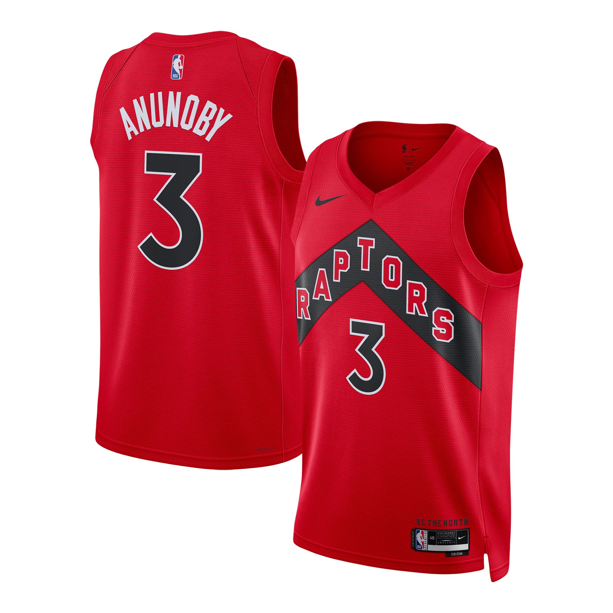 OG Anunoby Toronto Raptors Nike Unisex Swingman Jersey - Association Edition - Red - vstockx