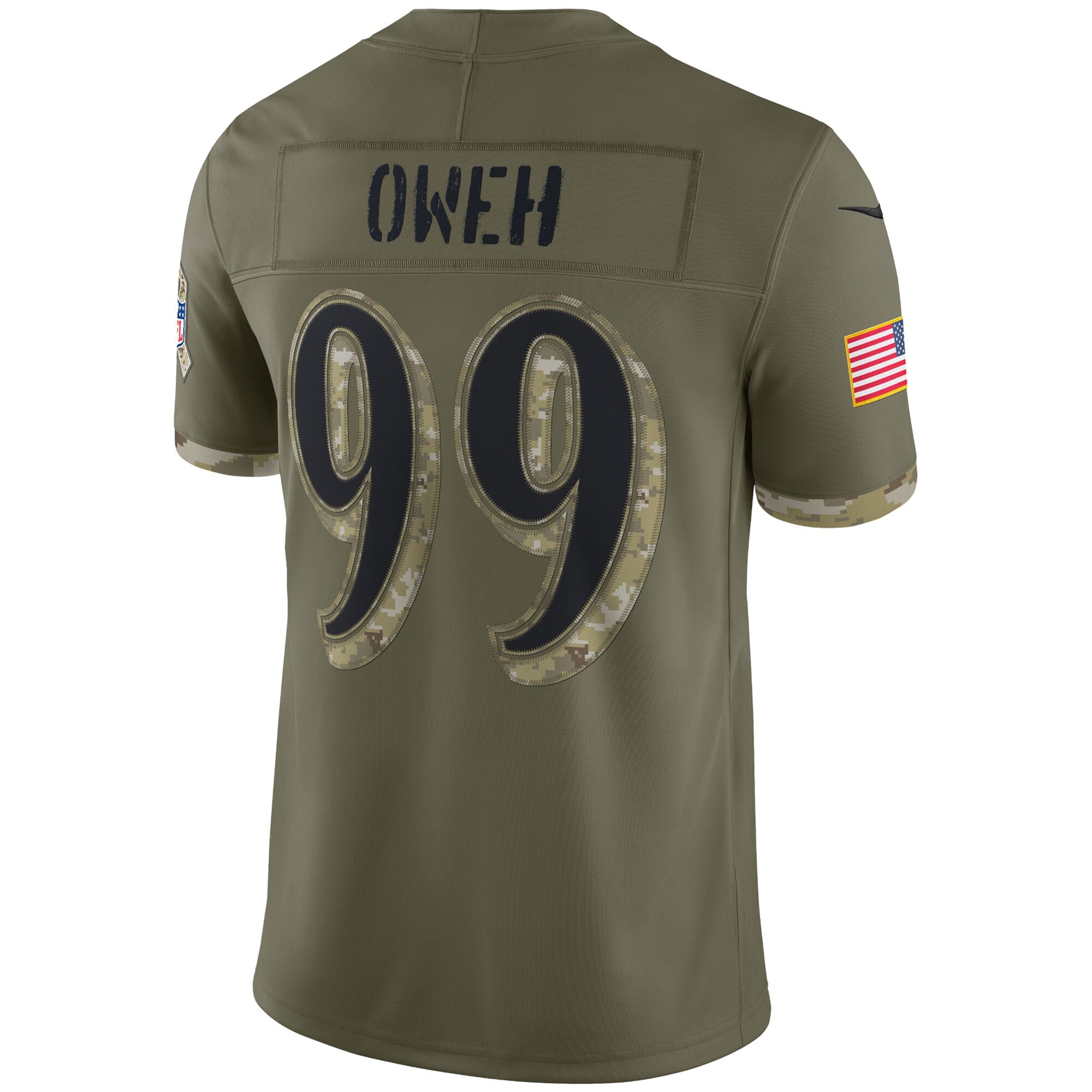 Men's Nike Odafe Oweh Olive Baltimore Ravens 2022 Salute To Service Limited Jersey - vstockx