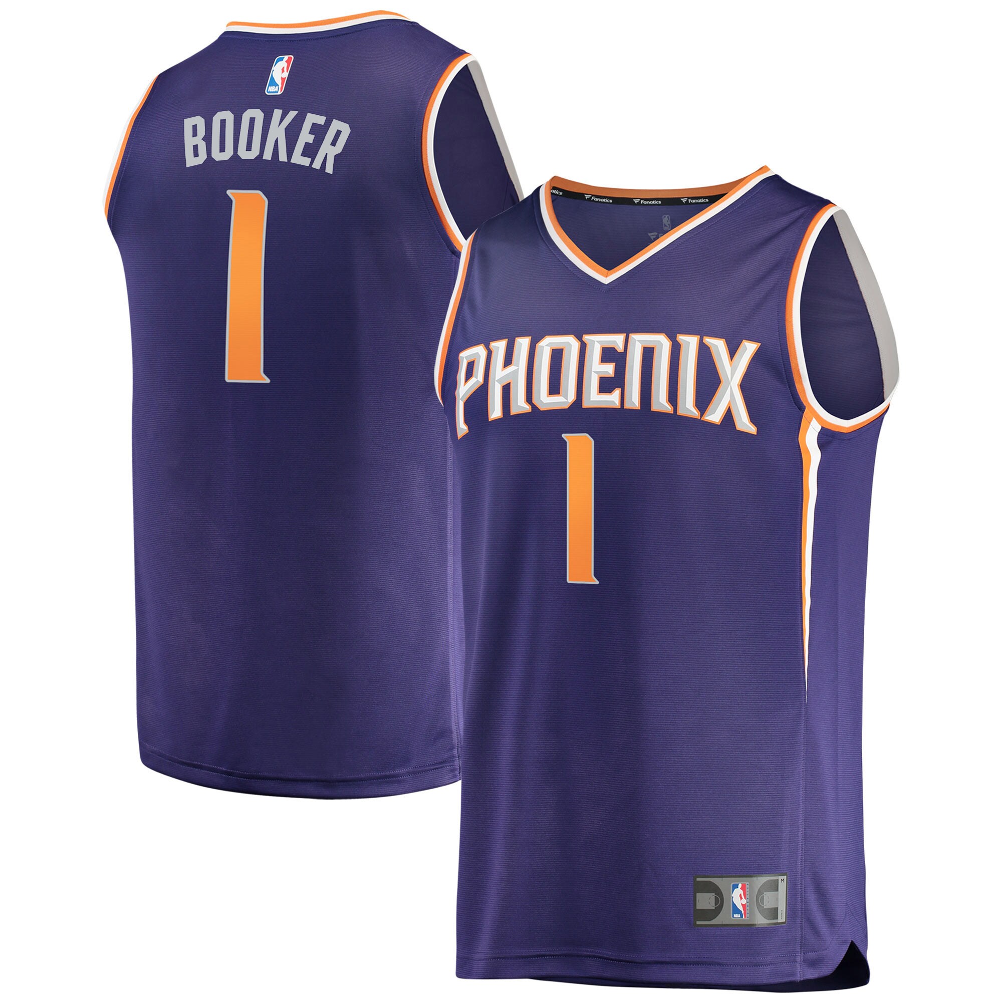 Devin Booker Phoenix Suns Fanatics Branded Youth Fast Break Replica Jersey Purple - Icon Edition - vstockx