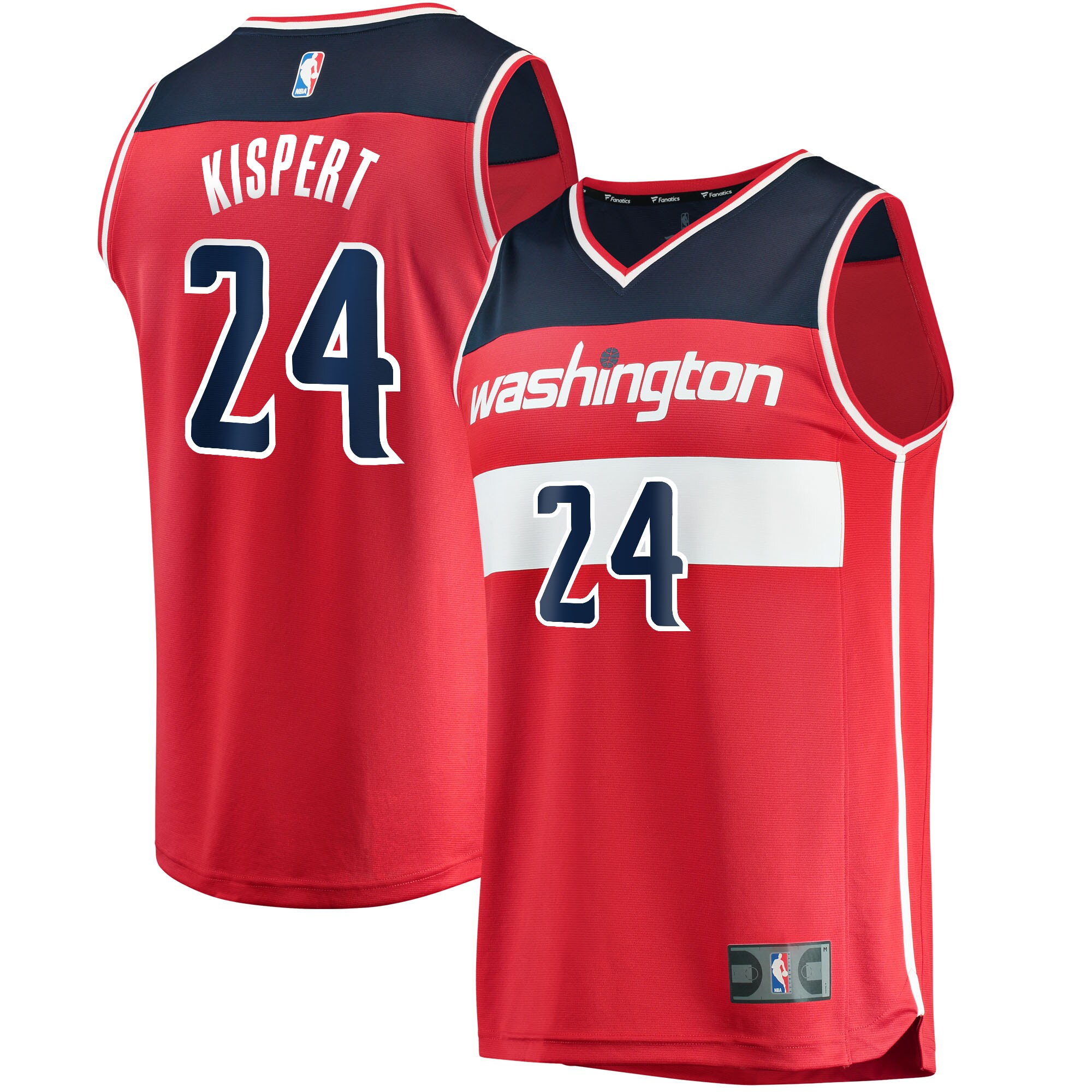 Corey Kispert Washington Wizards Fanatics Branded 2021/22 Fast Break Replica Jersey - Icon Edition - Red - vstockx