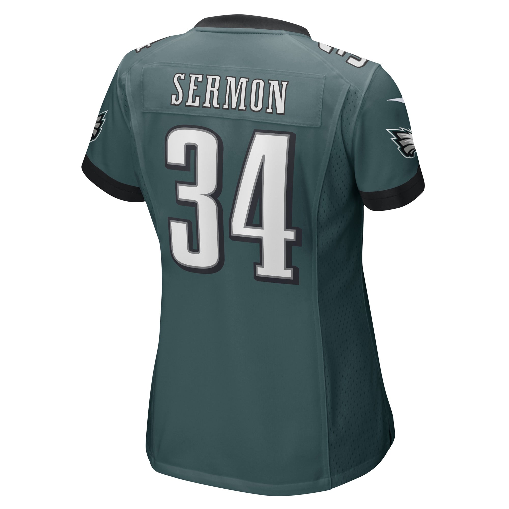 Women's Nike Trey Sermon Midnight Green Philadelphia Eagles Game Player Jersey - vstockx