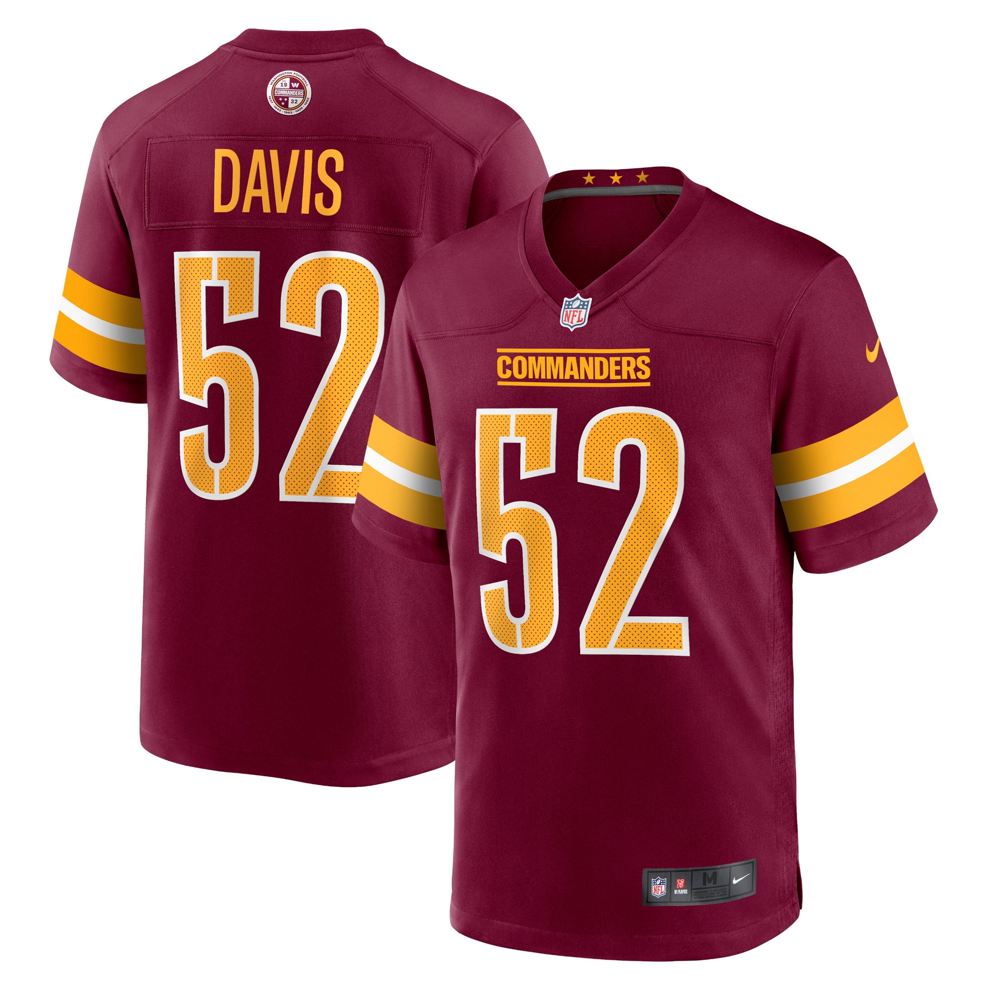 Jamin Davis Washington Commanders Nike Game Jersey - Burgundy - vstockx