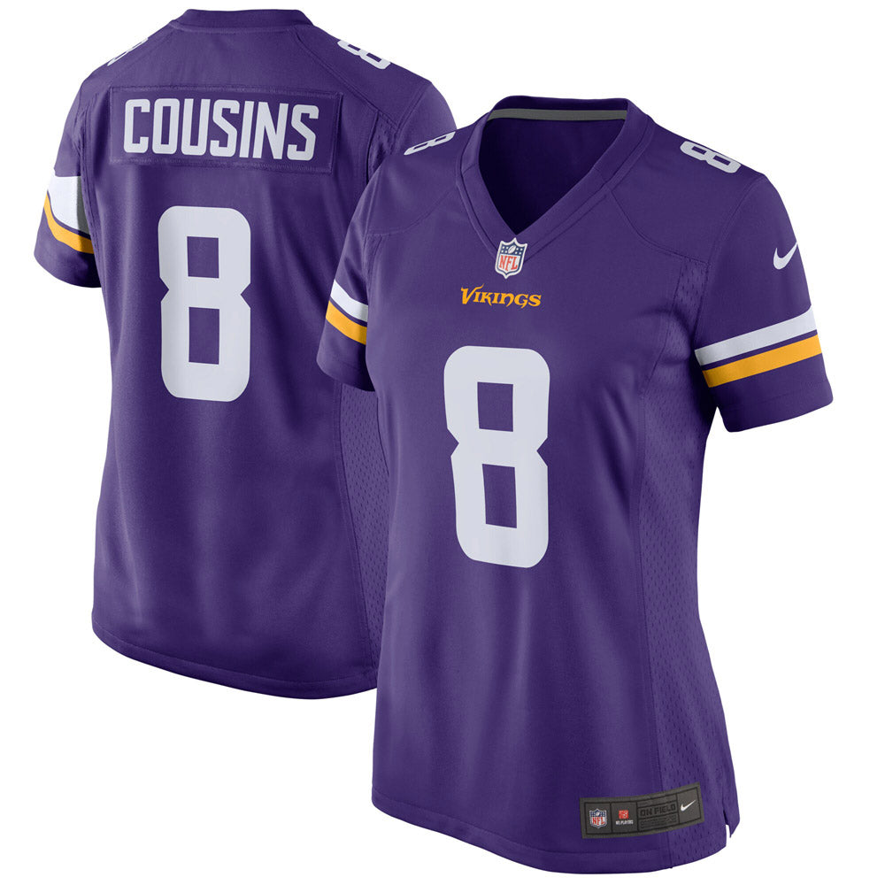 Women's Minnesota Vikings Kirk Cousins Game Player Jersey Purple - vstockx