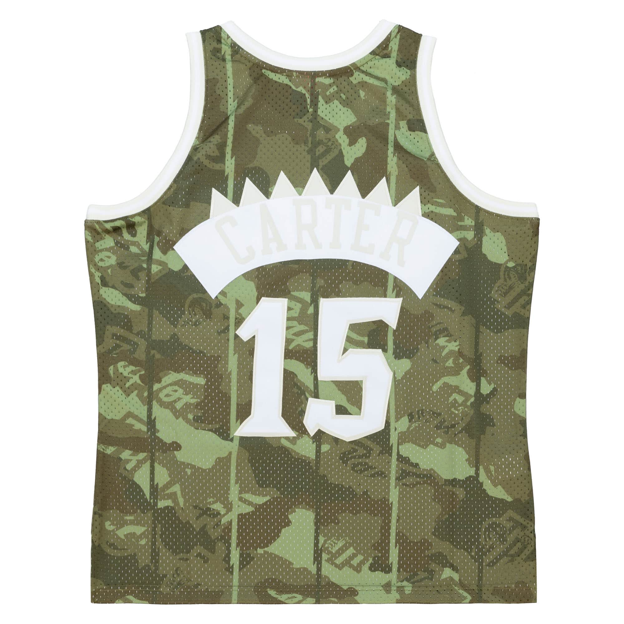 Ghost Green Camo Swingman Vince Carter Toronto Raptors 1998-99 Jersey - vstockx