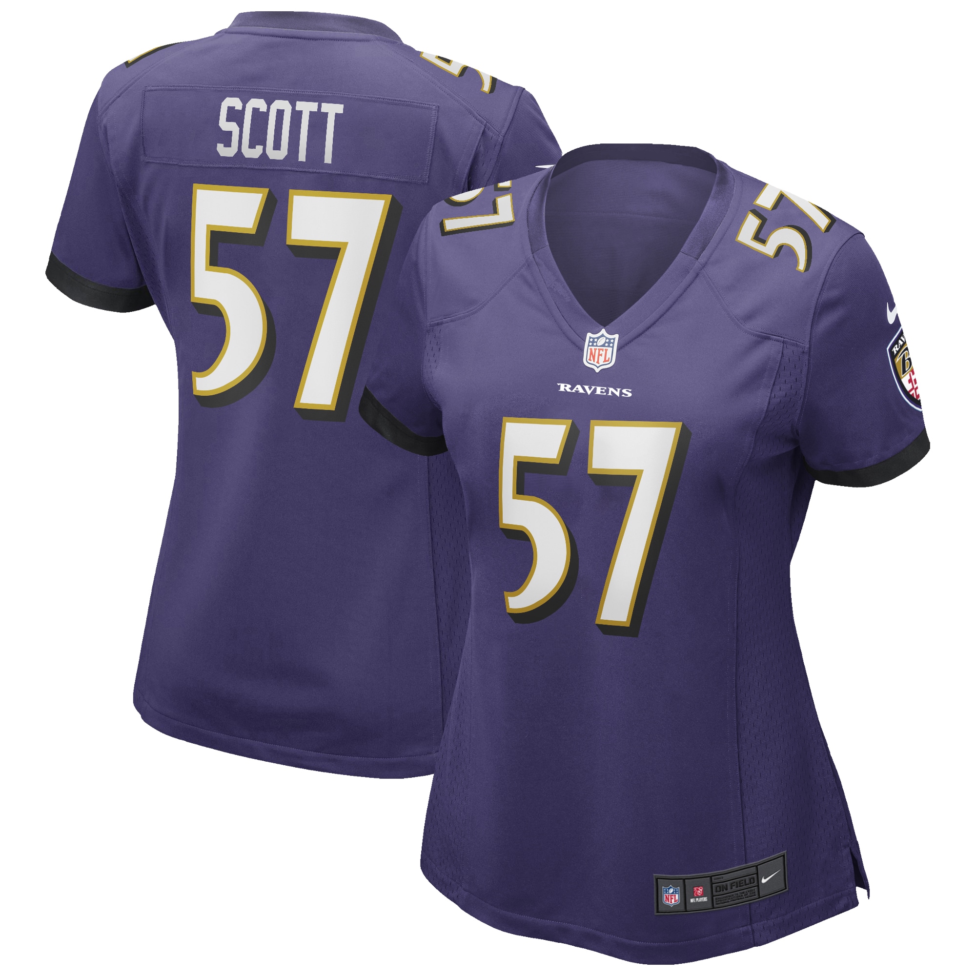 Bart Scott Baltimore Ravens Nike Women's Game Retired Player Jersey - Purple - vstockx