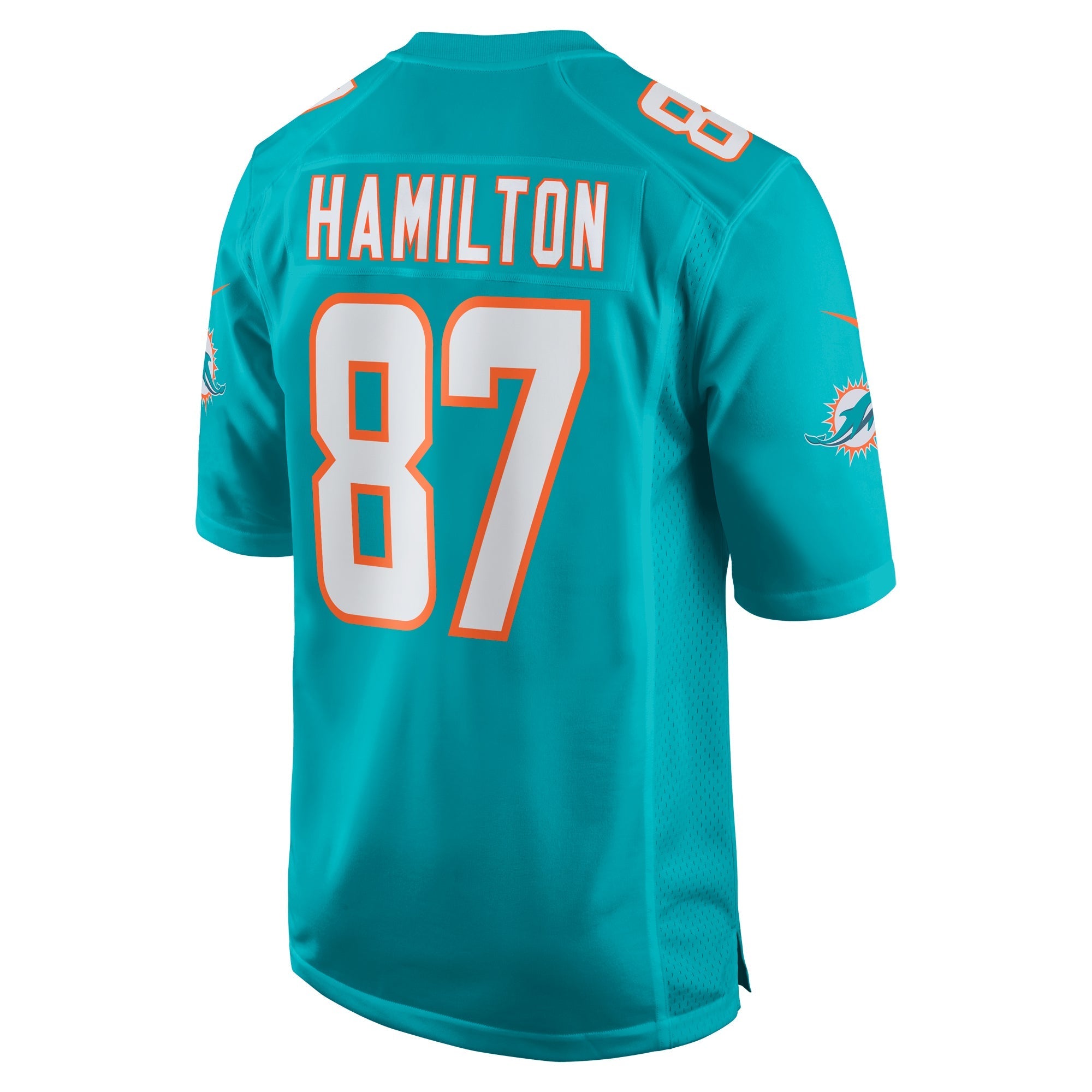 Men's Nike DaeSean Hamilton Aqua Miami Dolphins Home Game Player Jersey - vstockx