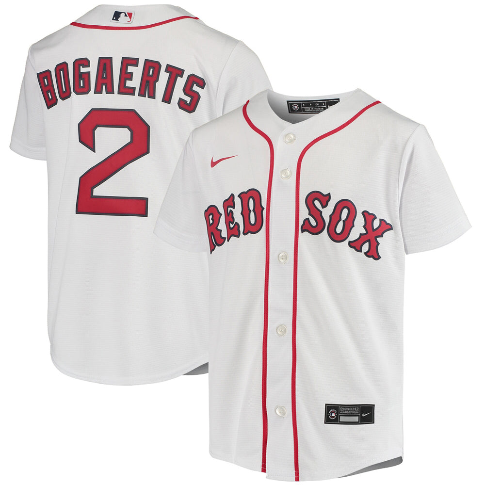Youth Boston Red Sox Xander Bogaerts Home Player Jersey - White - vstockx
