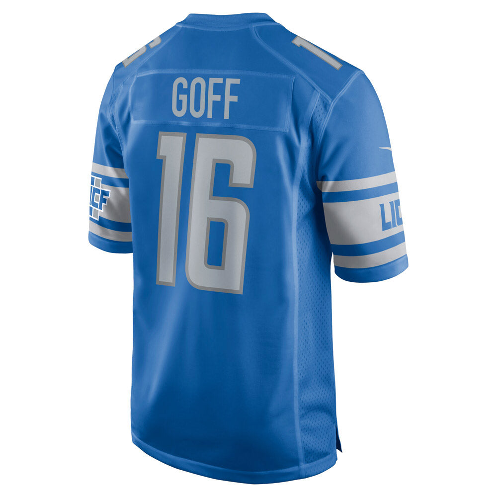 Youth Detroit Lions Jared Goff Game Jersey Blue - vstockx