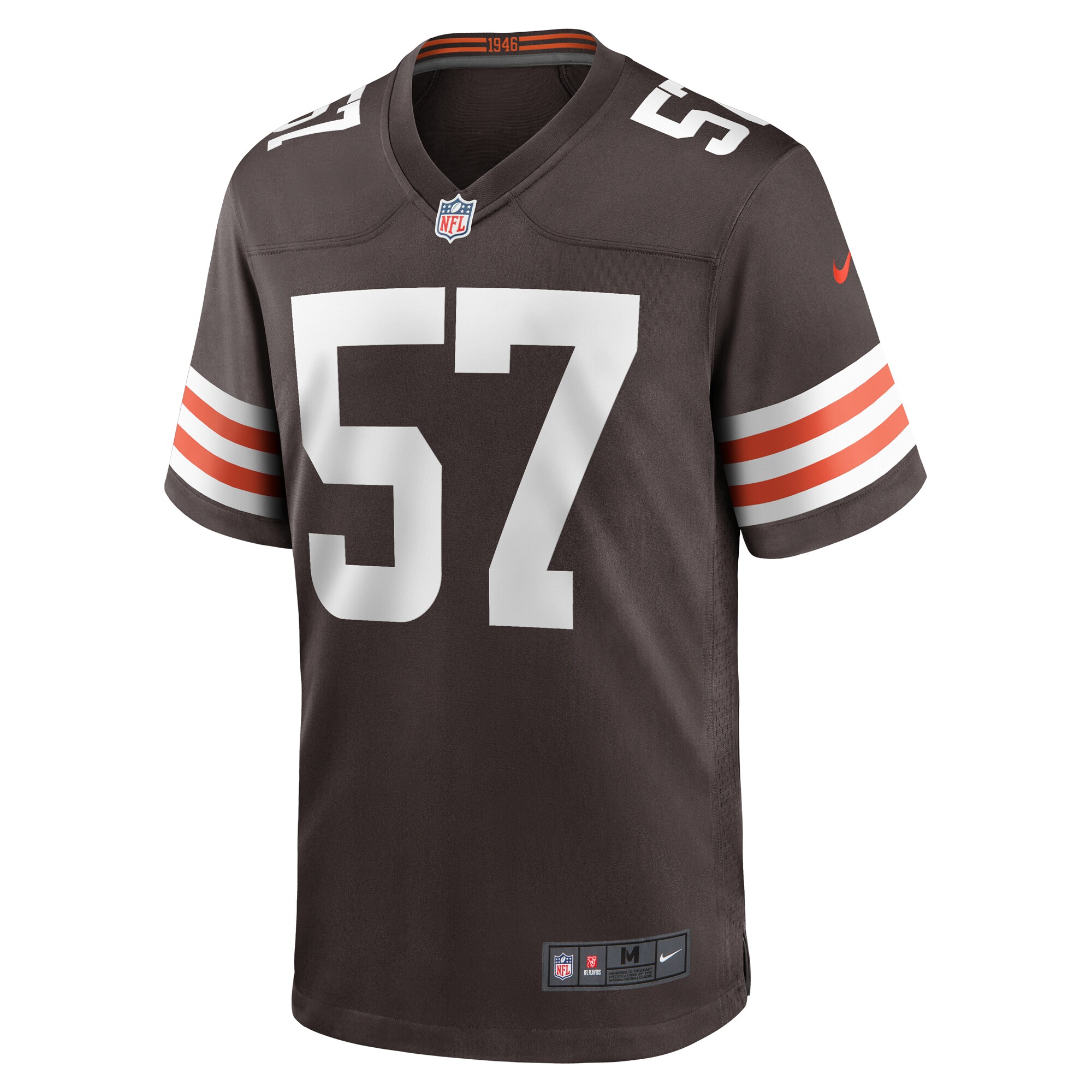 Isaiah McGuire Cleveland Browns Nike Team Game Jersey - Brown - vstockx