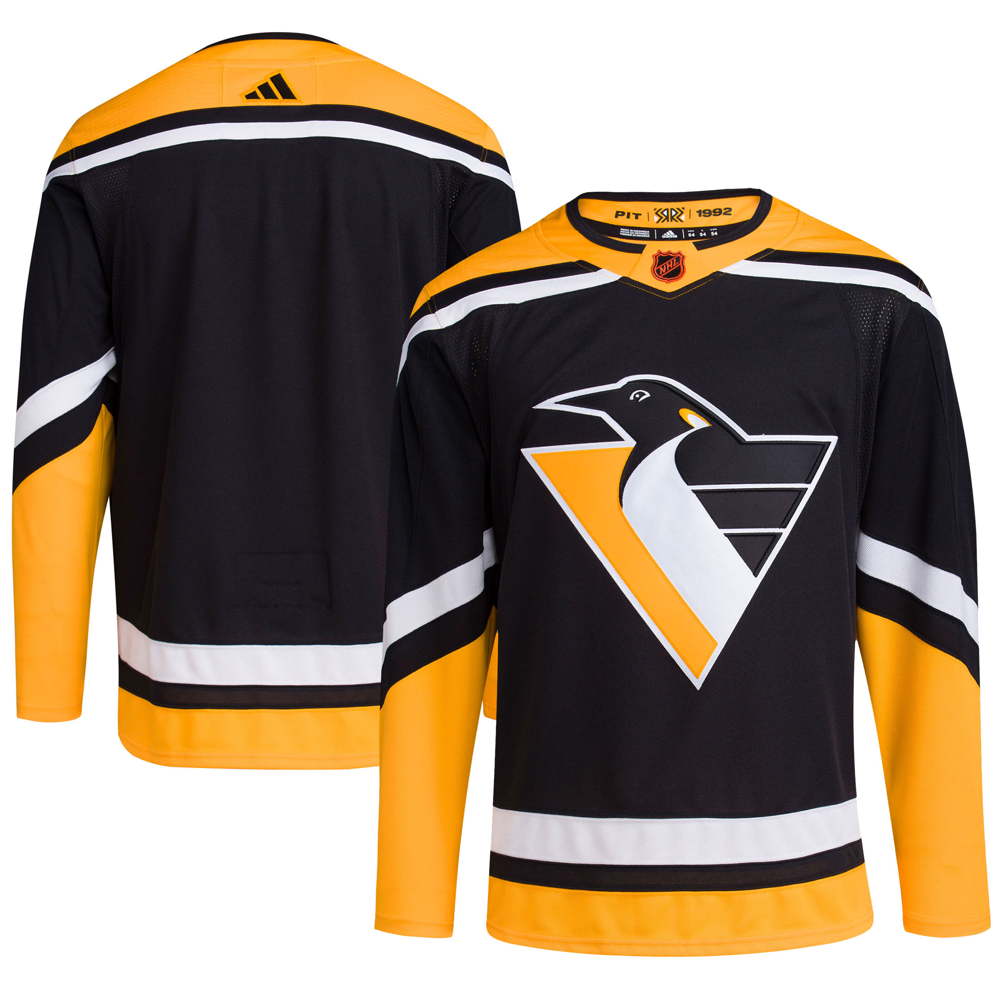 Pittsburgh Penguins adidas Reverse Retro 2.0 Authentic Blank Jersey - Black - vstockx