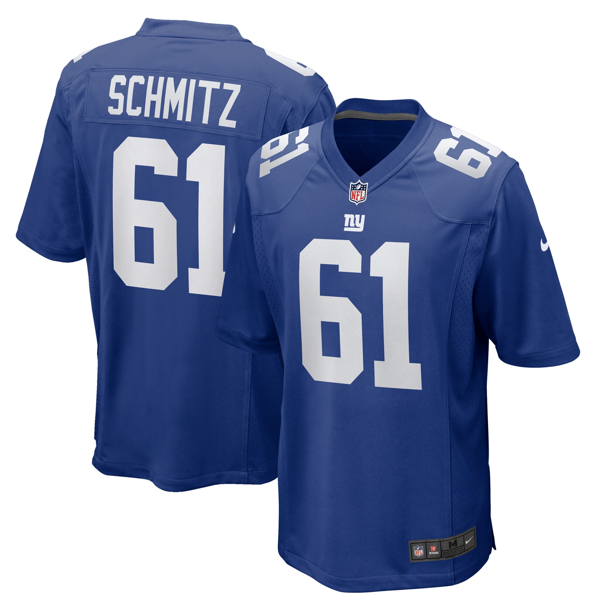 John Michael Schmitz New York Giants Nike Team Game Jersey - Royal - vstockx