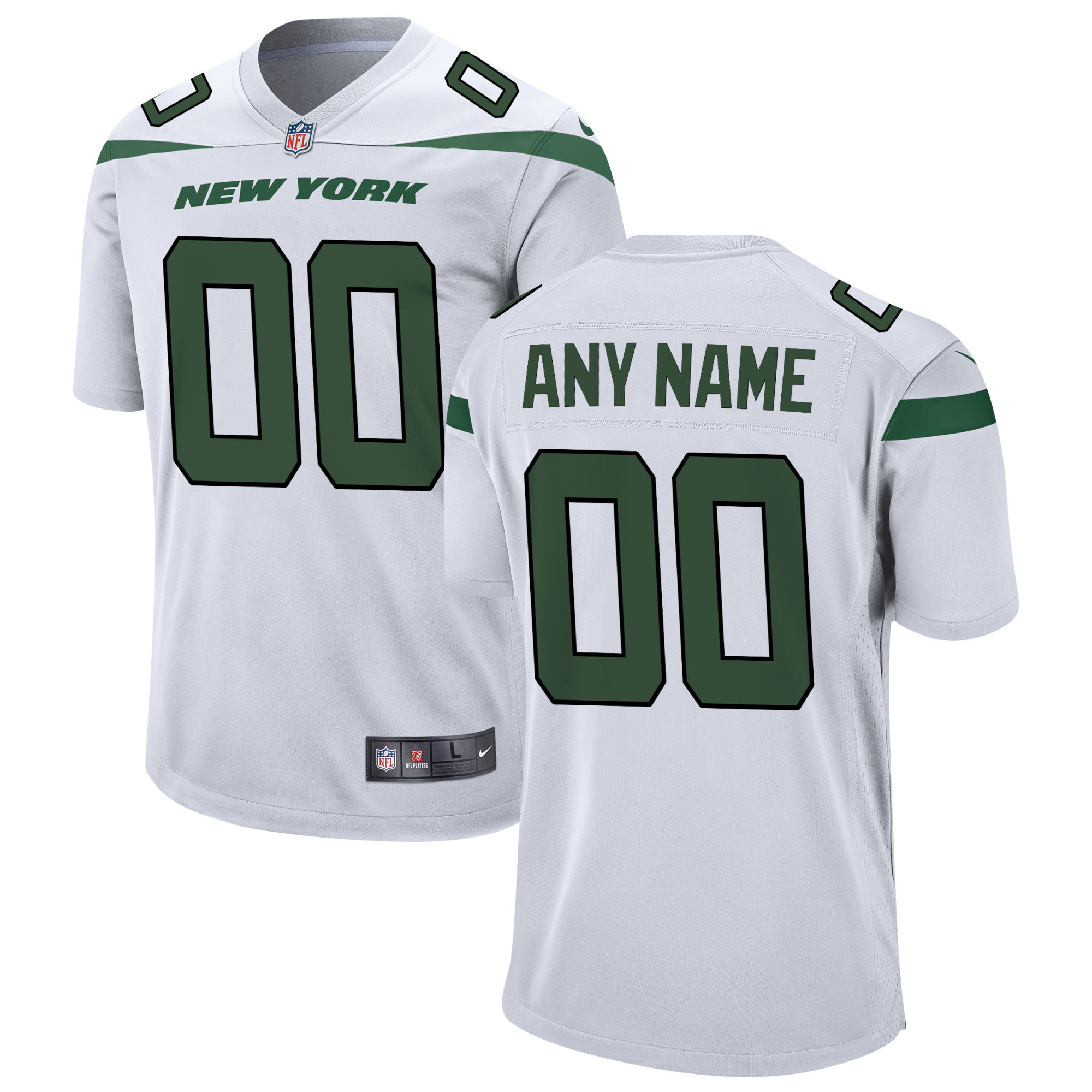 New York Jets Nike Youth Custom Game Jersey - White - vstockx