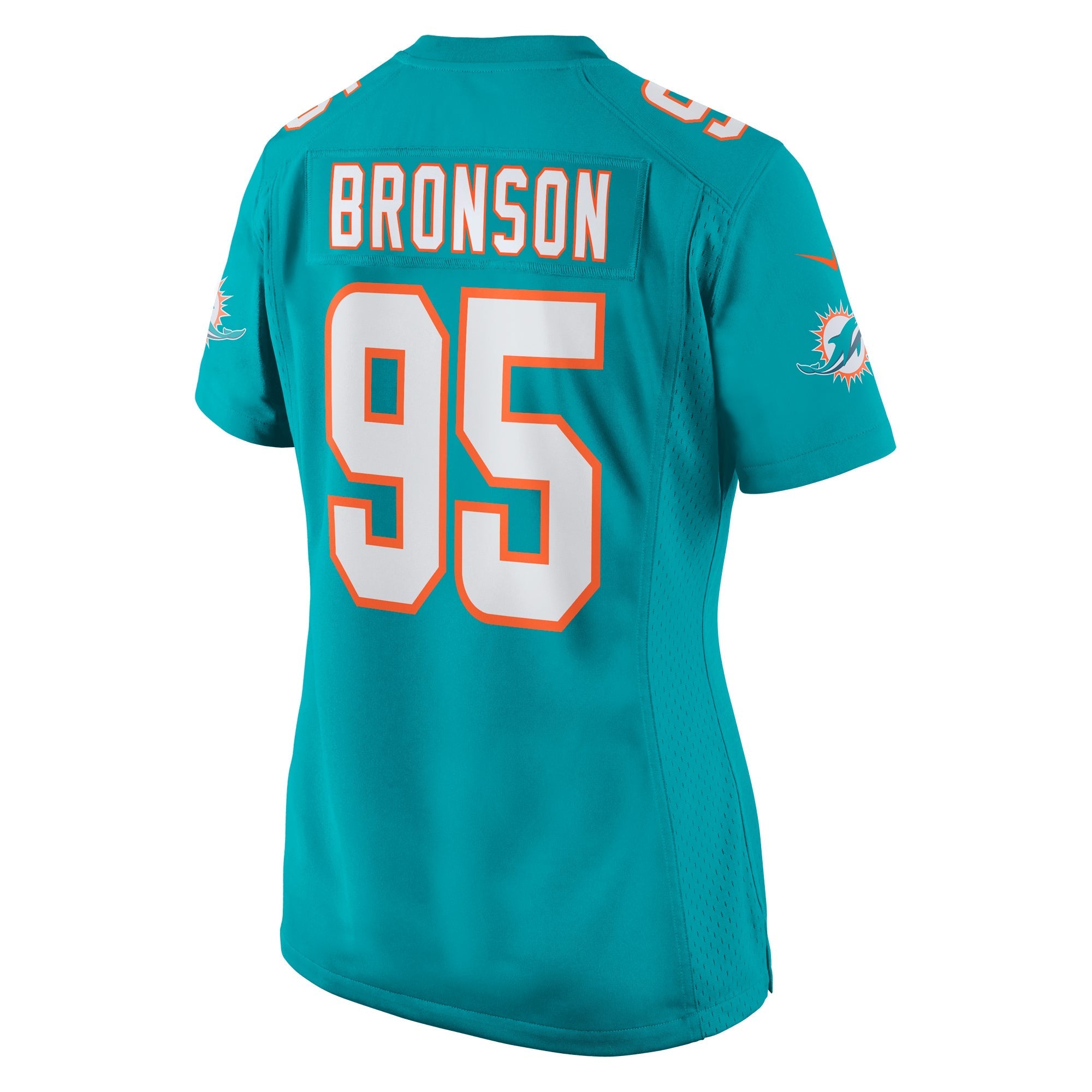 Women's Nike Josiah Bronson Aqua Miami Dolphins Home Game Player Jersey - vstockx