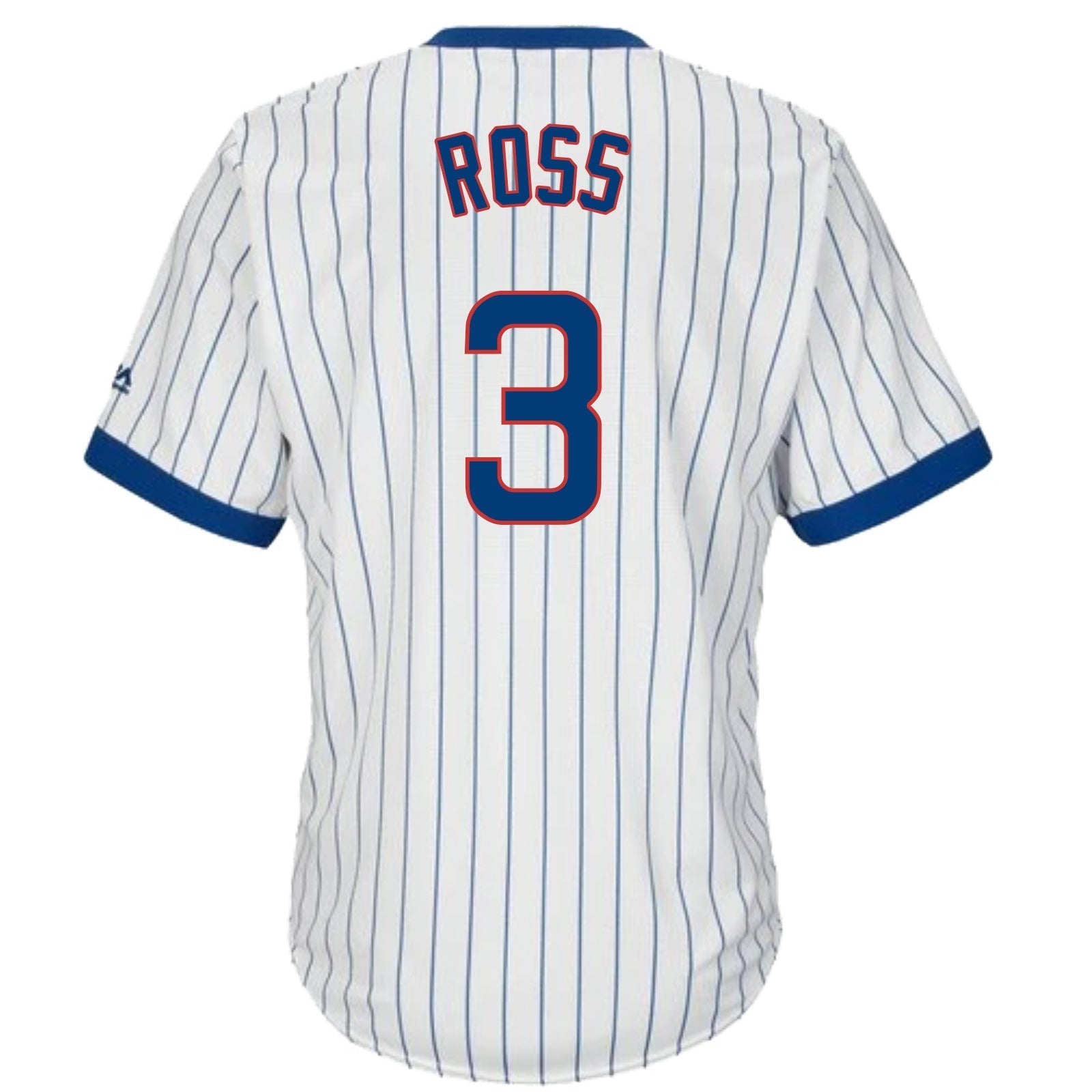 David Ross Chicago Cubs Cooperstown White Pinstripe V-Neck Home Men's Jersey - vstockx