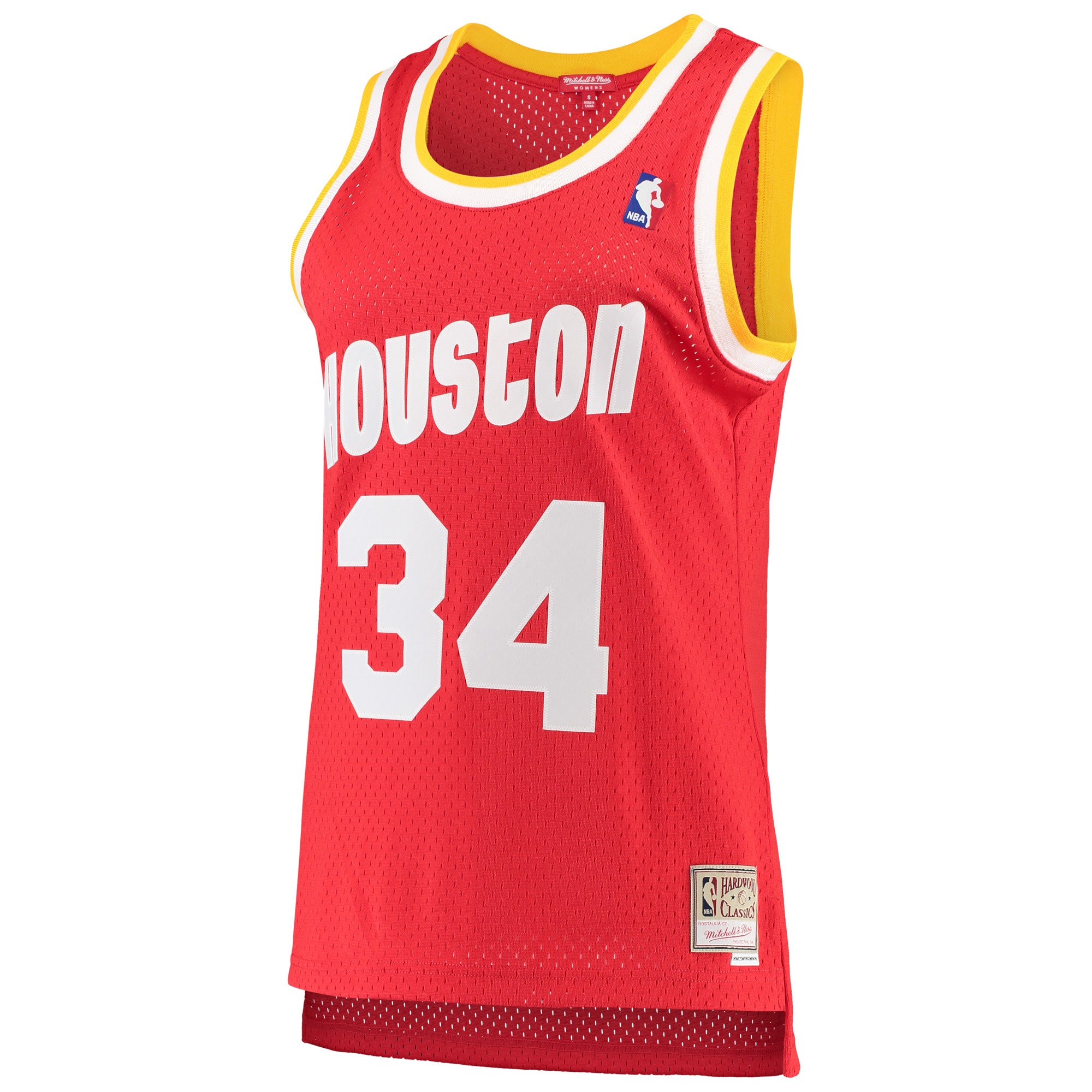 Hakeem Olajuwon Houston Rockets Mitchell & Ness Women's 1993-94 Hardwood Classics Swingman Jersey - Red - vstockx