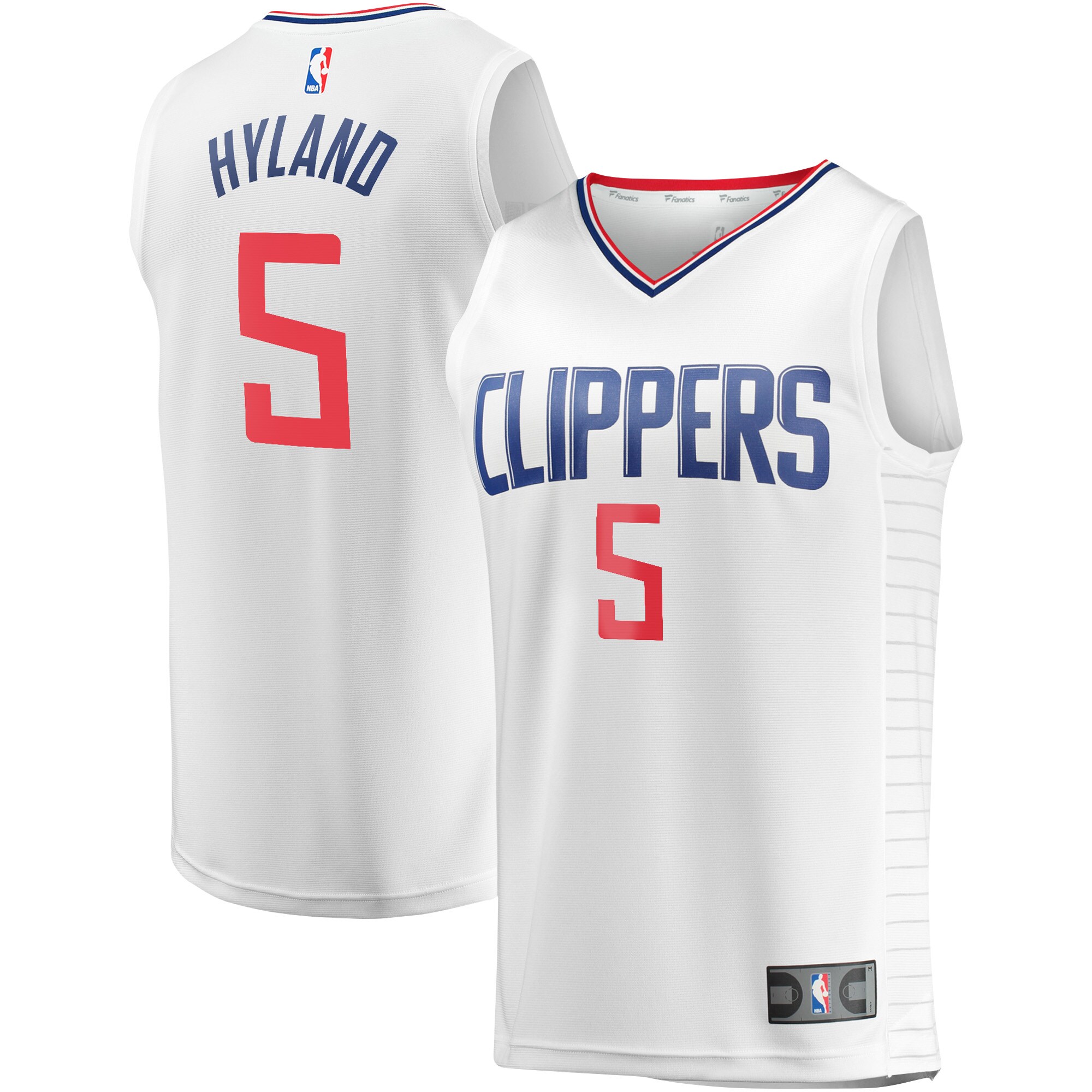 Bones Hyland LA Clippers Fanatics Branded Fast Break Player Jersey - Association Edition - White - vstockx