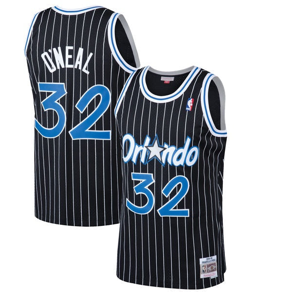Men's Shaquille O'Neal Orlando Magic 1994-95 Black Swingman Replica Jersey By Mitchell & Ness - vstockx
