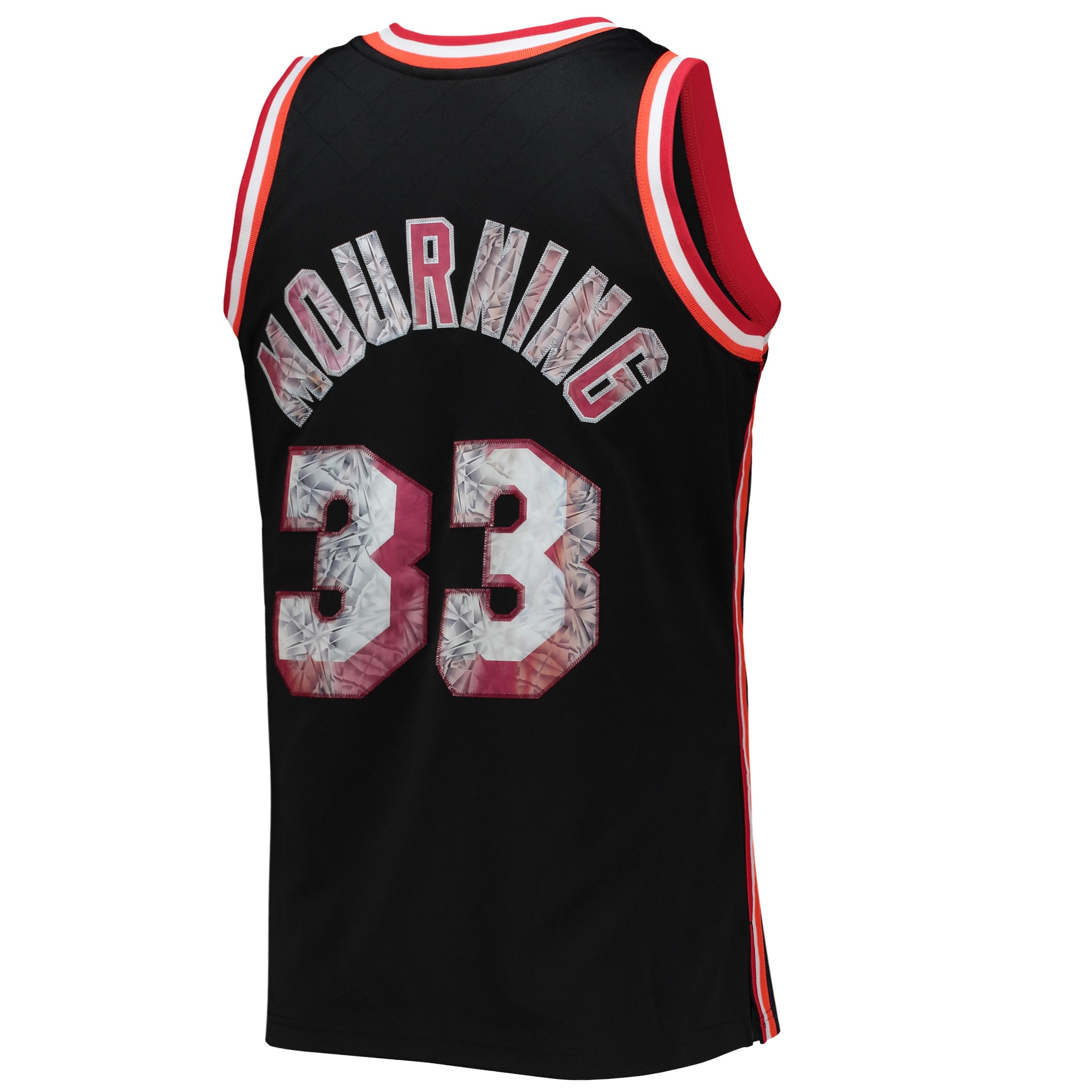 Alonzo Mourning Miami Heat Mitchell & Ness 1996-97 Hardwood Classics NBA 75th Anniversary Diamond Swingman Jersey - Black - vstockx