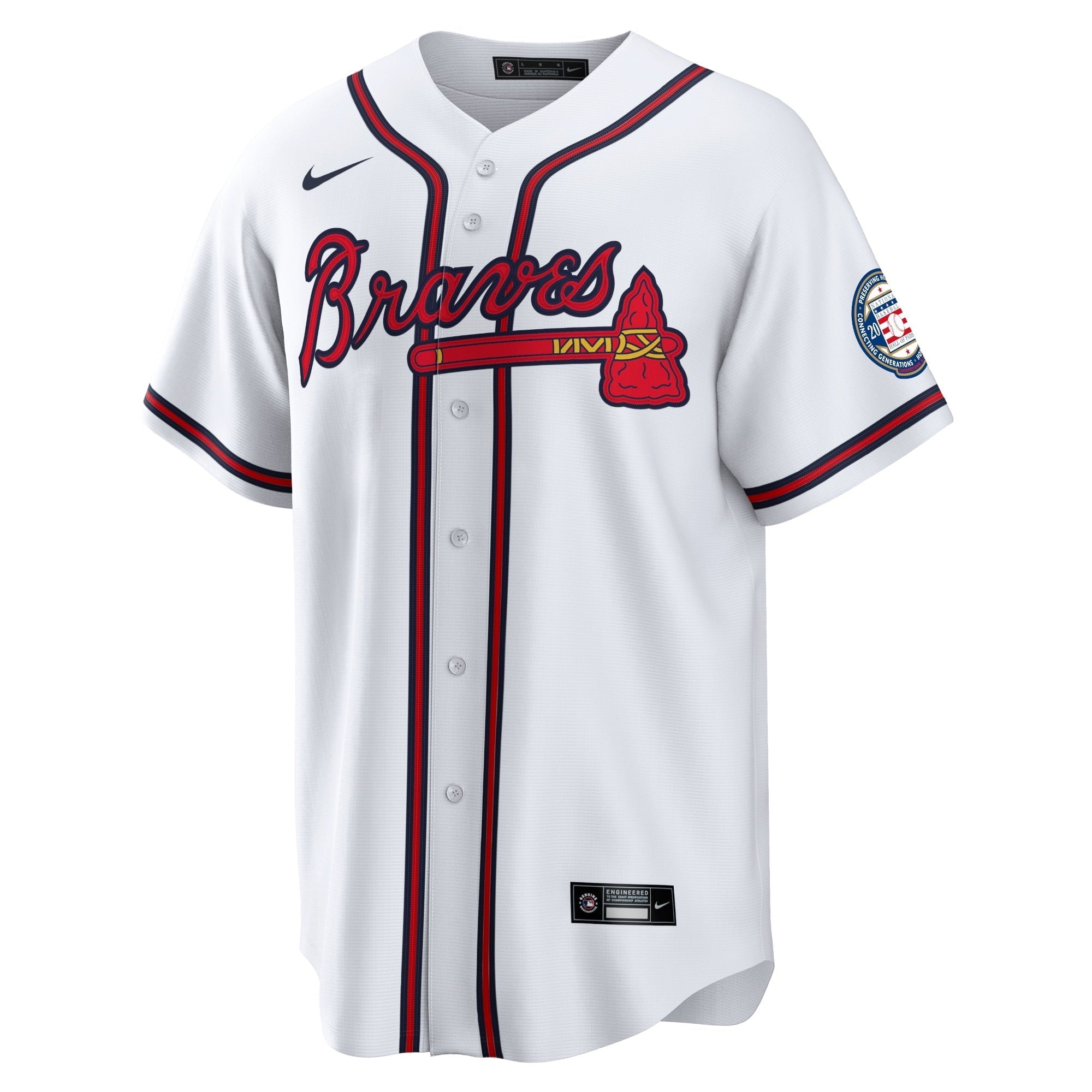 Men's Nike Fred McGriff White Atlanta Braves 2023 Hall of Fame Patch Inline Replica Jersey - vstockx
