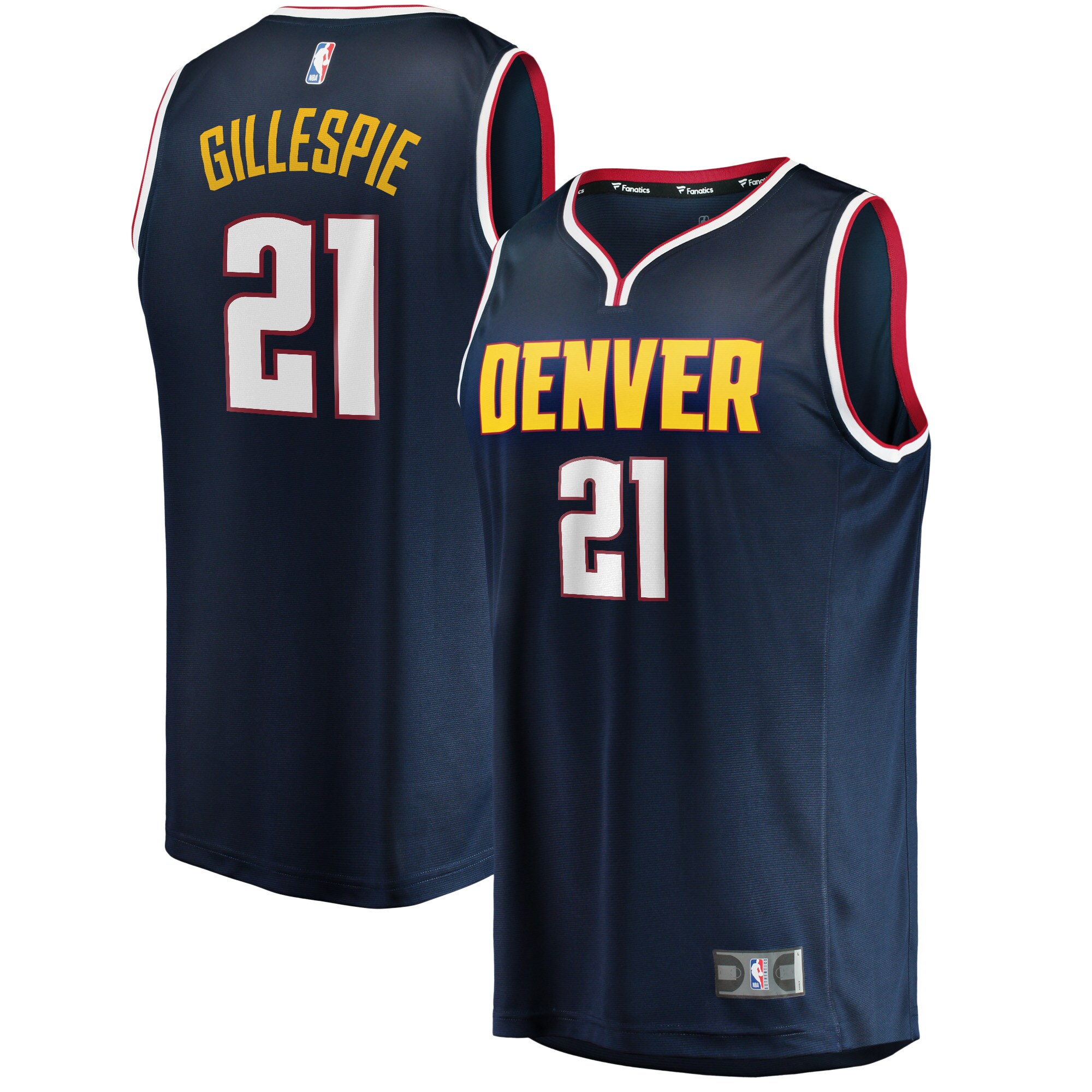 Collin Gillespie Denver Nuggets Fanatics Branded Fast Break Player Jersey - Icon Edition - Navy - vstockx