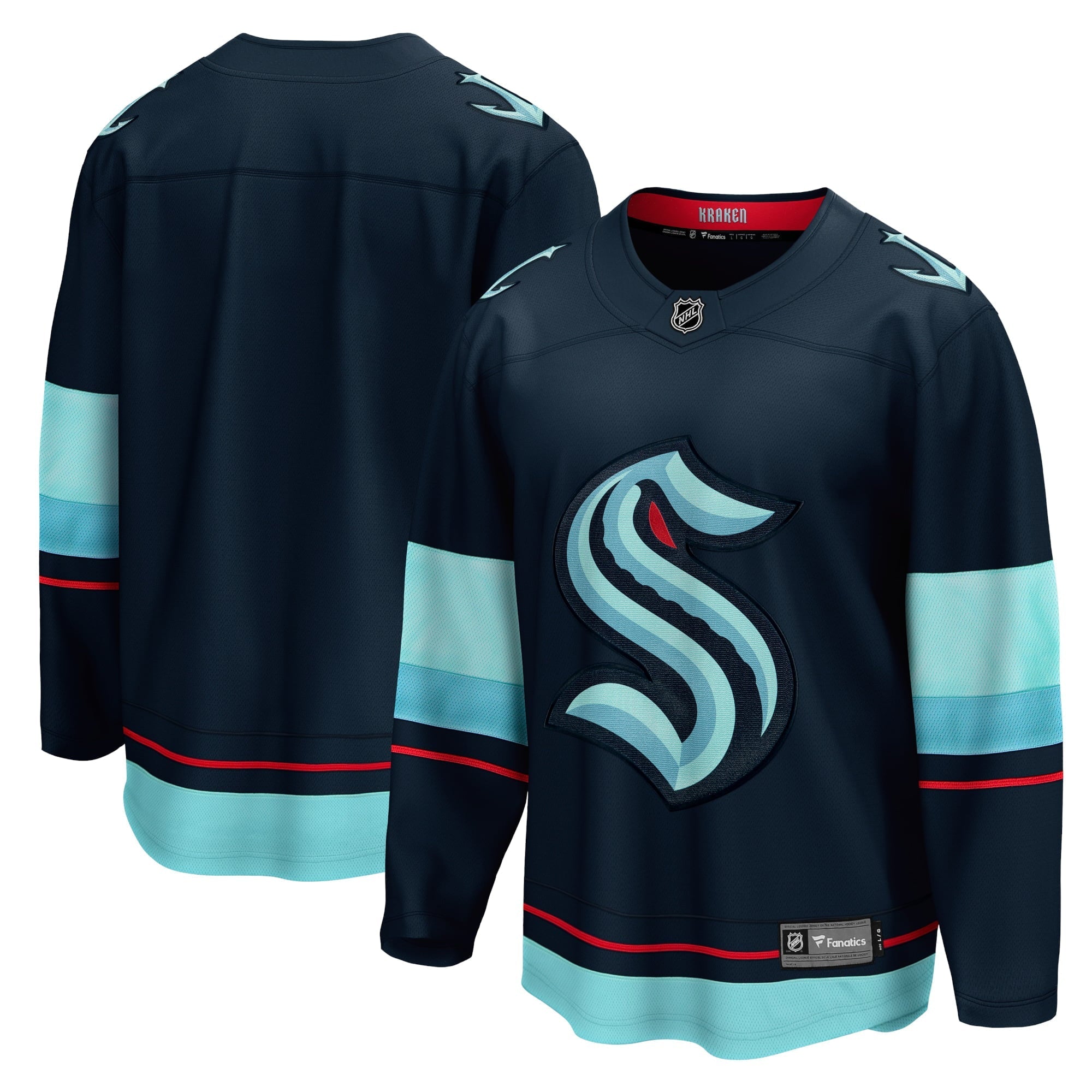 Men's Fanatics Branded Deep Sea Blue Seattle Kraken Home Breakaway Jersey - vstockx