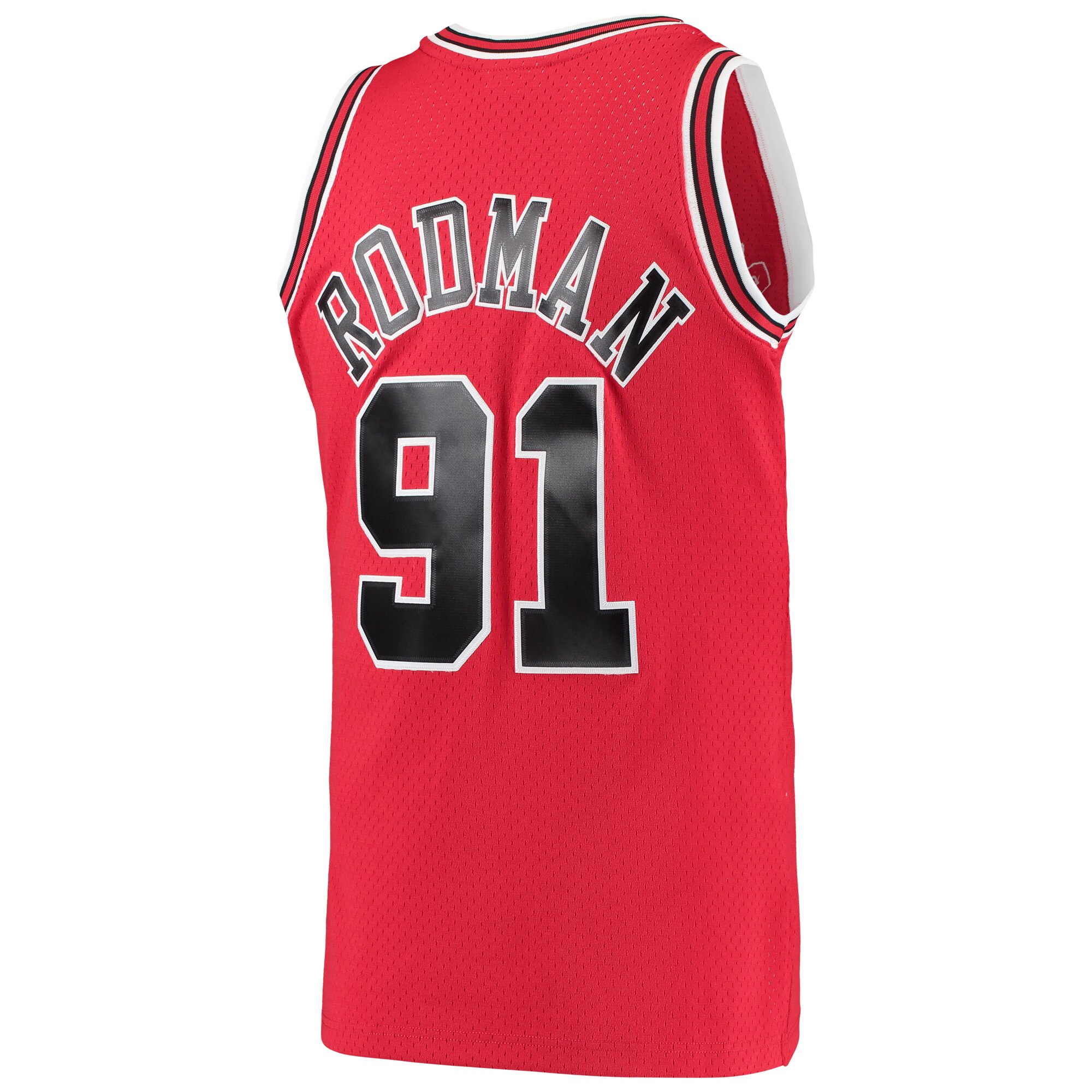 Dennis Rodman Chicago Bulls Mitchell & Ness Hardwood Classics Swingman Jersey - Red - vstockx