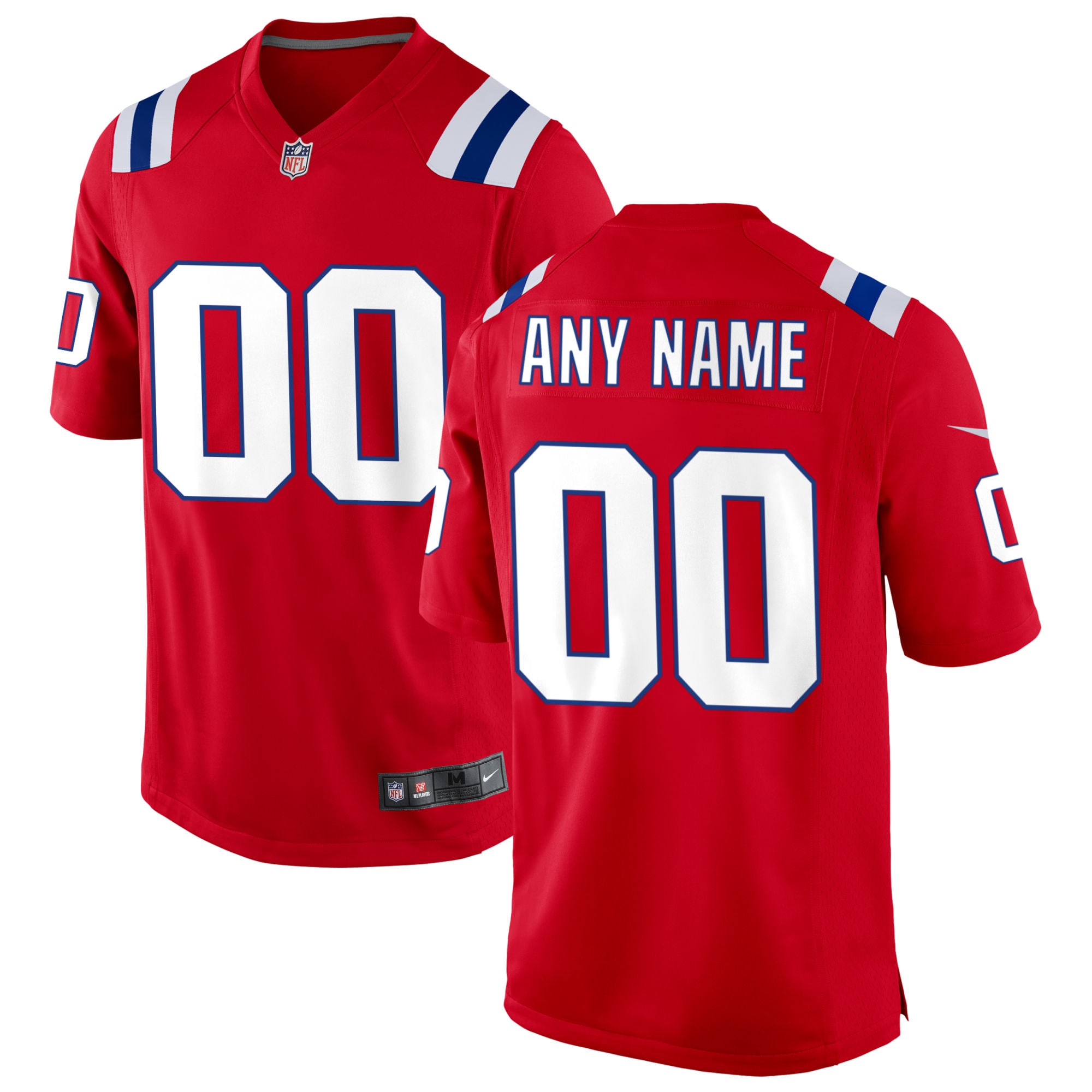 New England Patriots Nike Alternate Custom Jersey - Red - vstockx