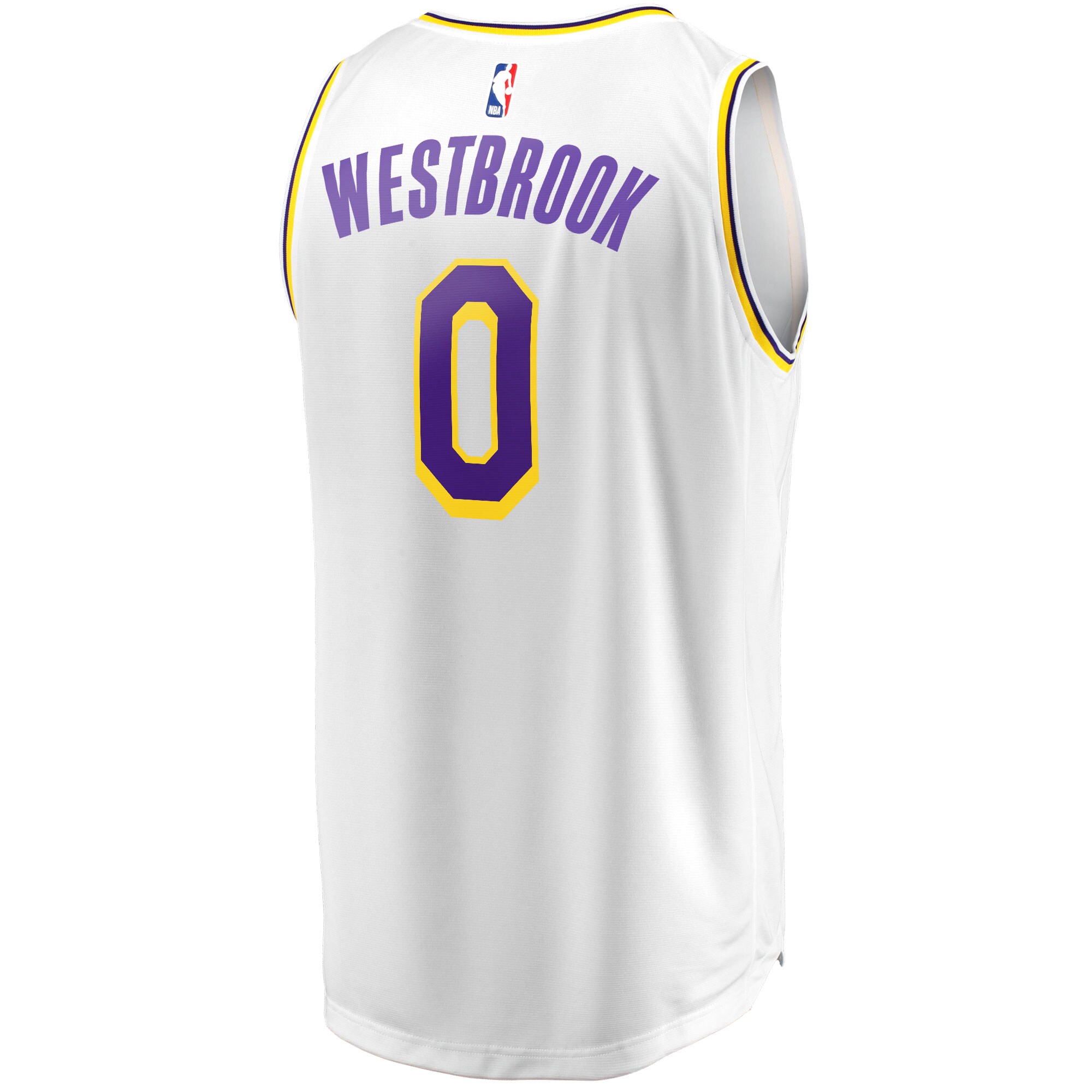 Russell Westbrook Los Angeles Lakers Fanatics Branded 2020/21 Fast Break Replica Player Jersey White - Association Edition - vstockx