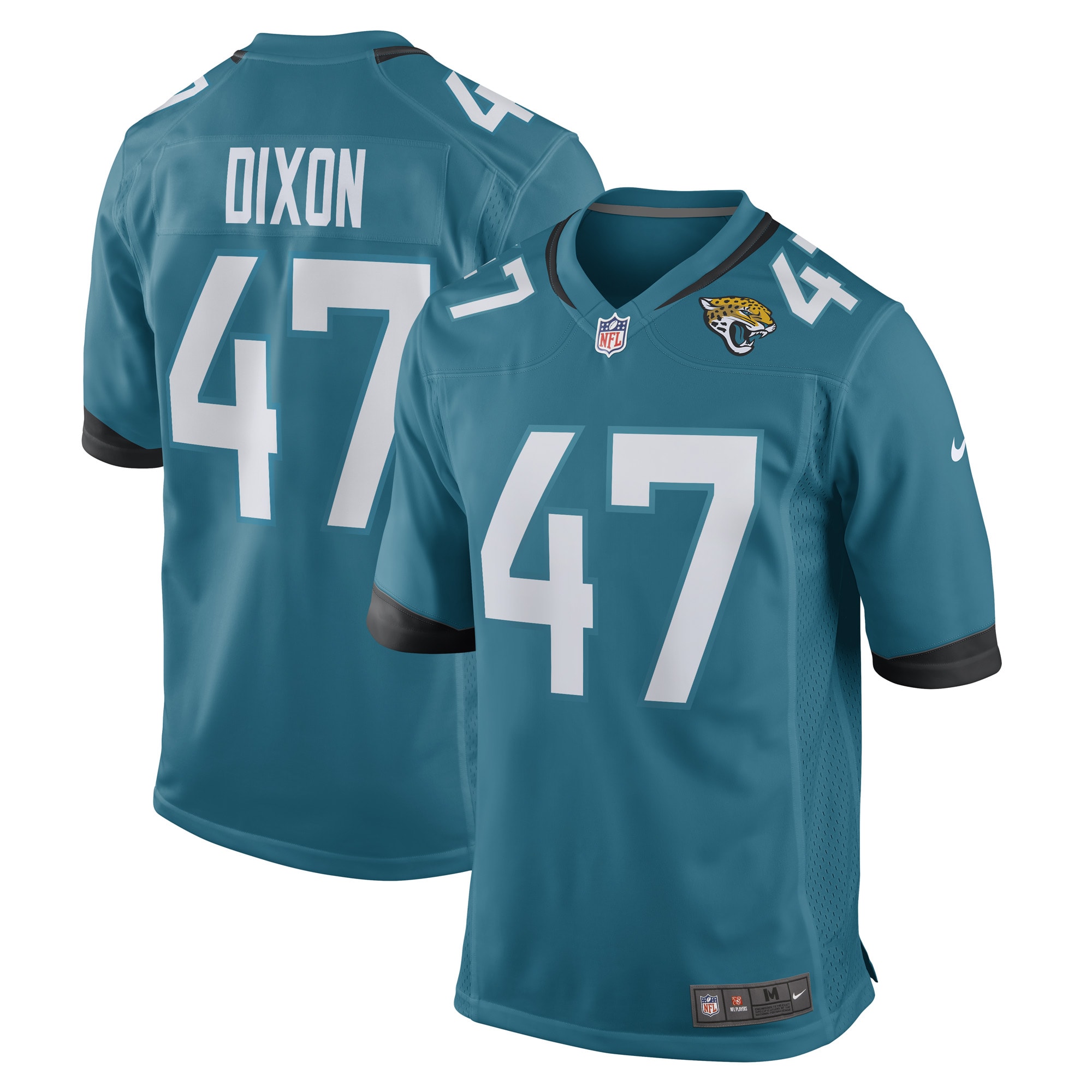 De'Shaan Dixon Jacksonville Jaguars Nike Team Game Player Jersey - Teal - vstockx