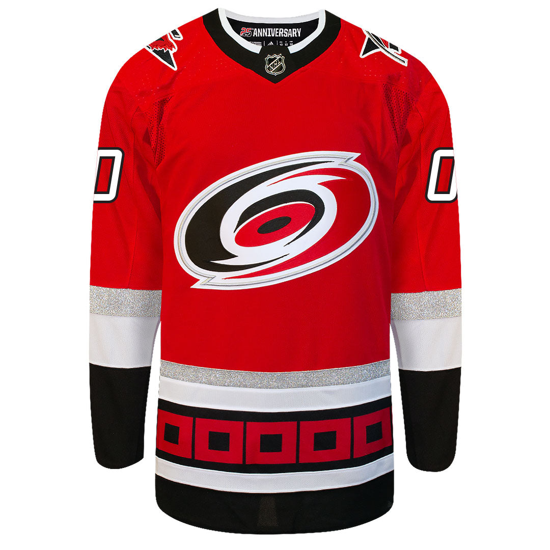 Customizable Carolina Hurricanes Adidas Primegreen 25th Anniversary Authentic NHL Hockey Jersey - vstockx