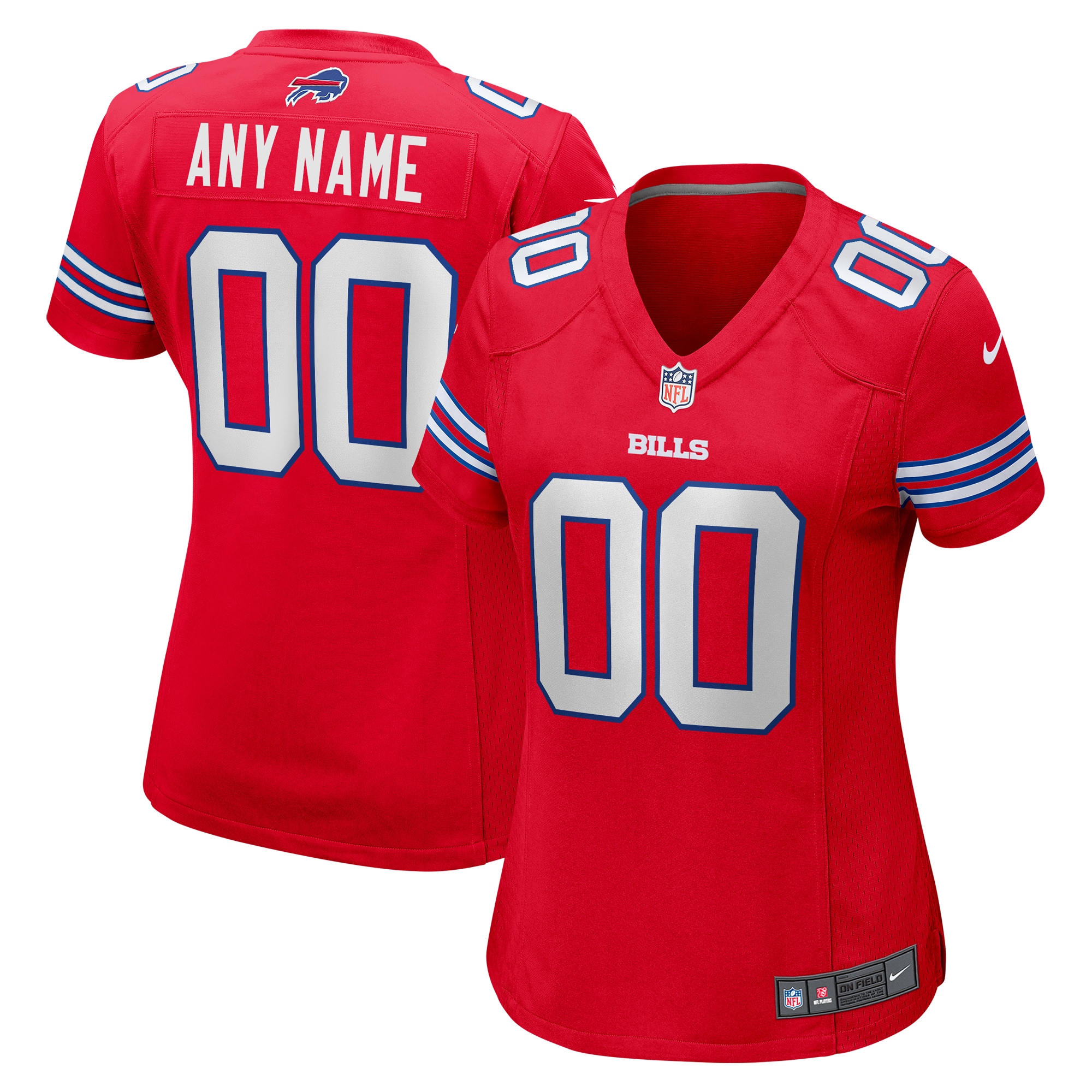 Buffalo Bills Nike Women's Alternate Custom Game Jersey - Red - vstockx