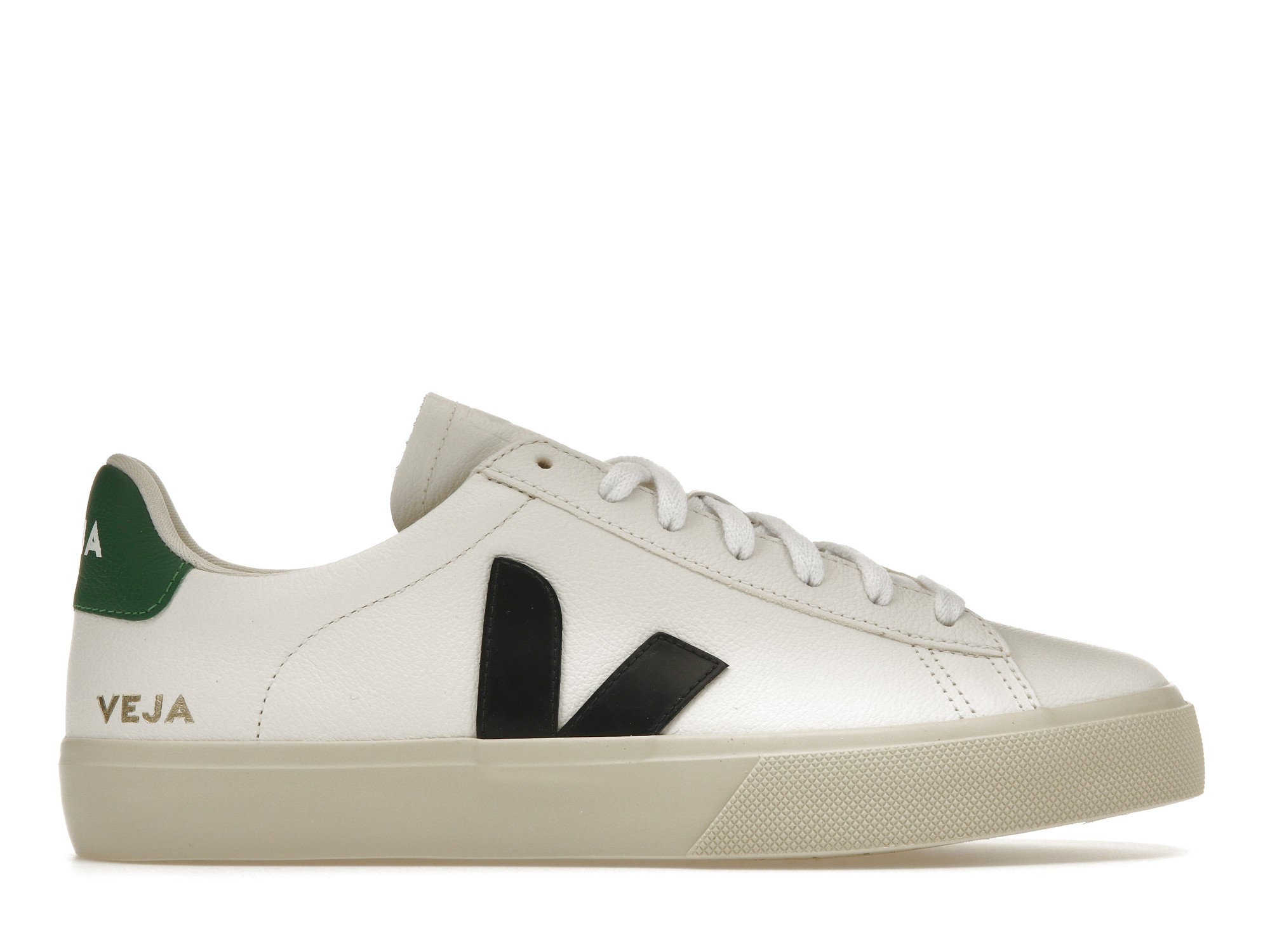 Veja Campo Chromefree Leather White Black Emeraude - vstockx