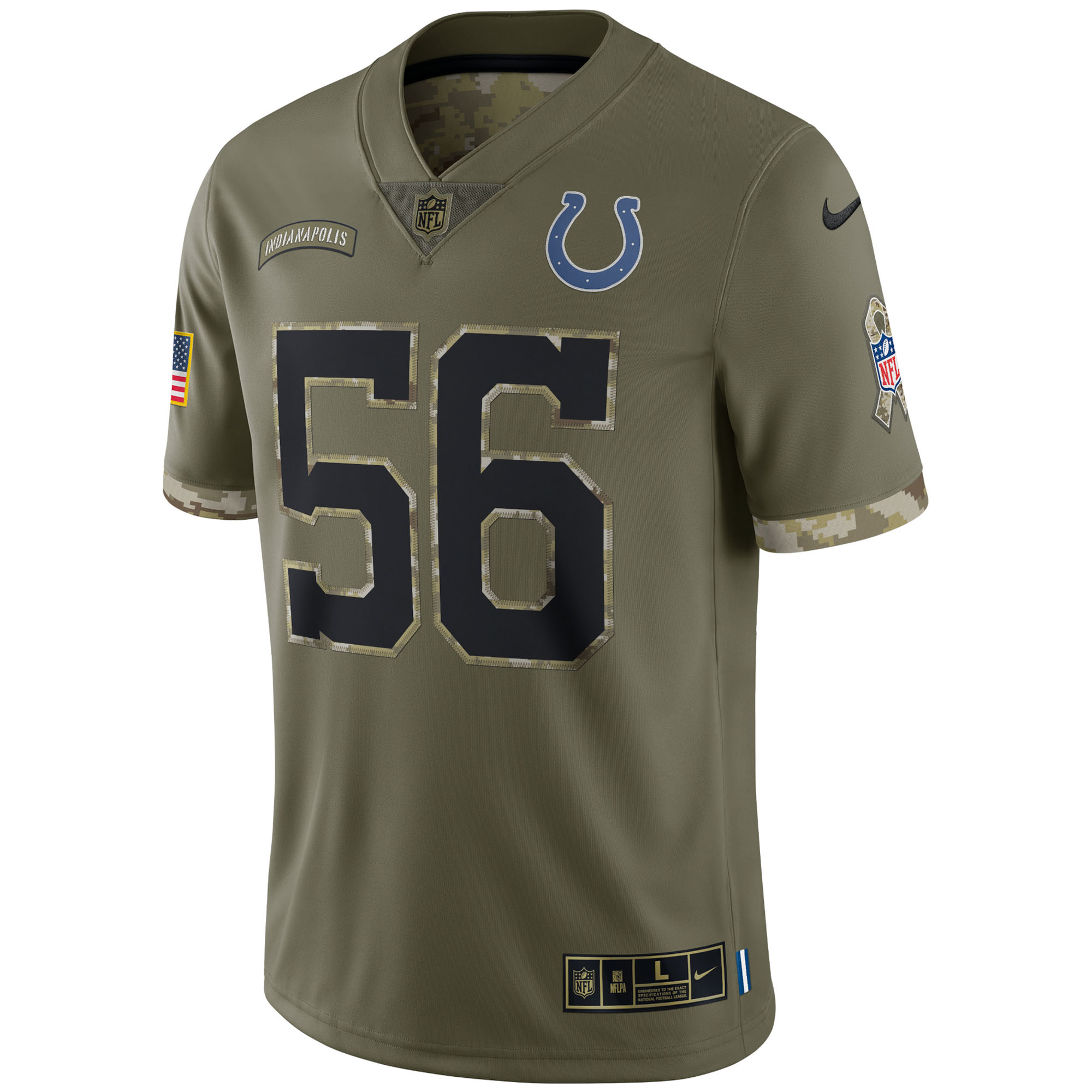Quenton Nelson Indianapolis Colts Nike 2022 Salute To Service Limited Jersey - Olive - vstockx
