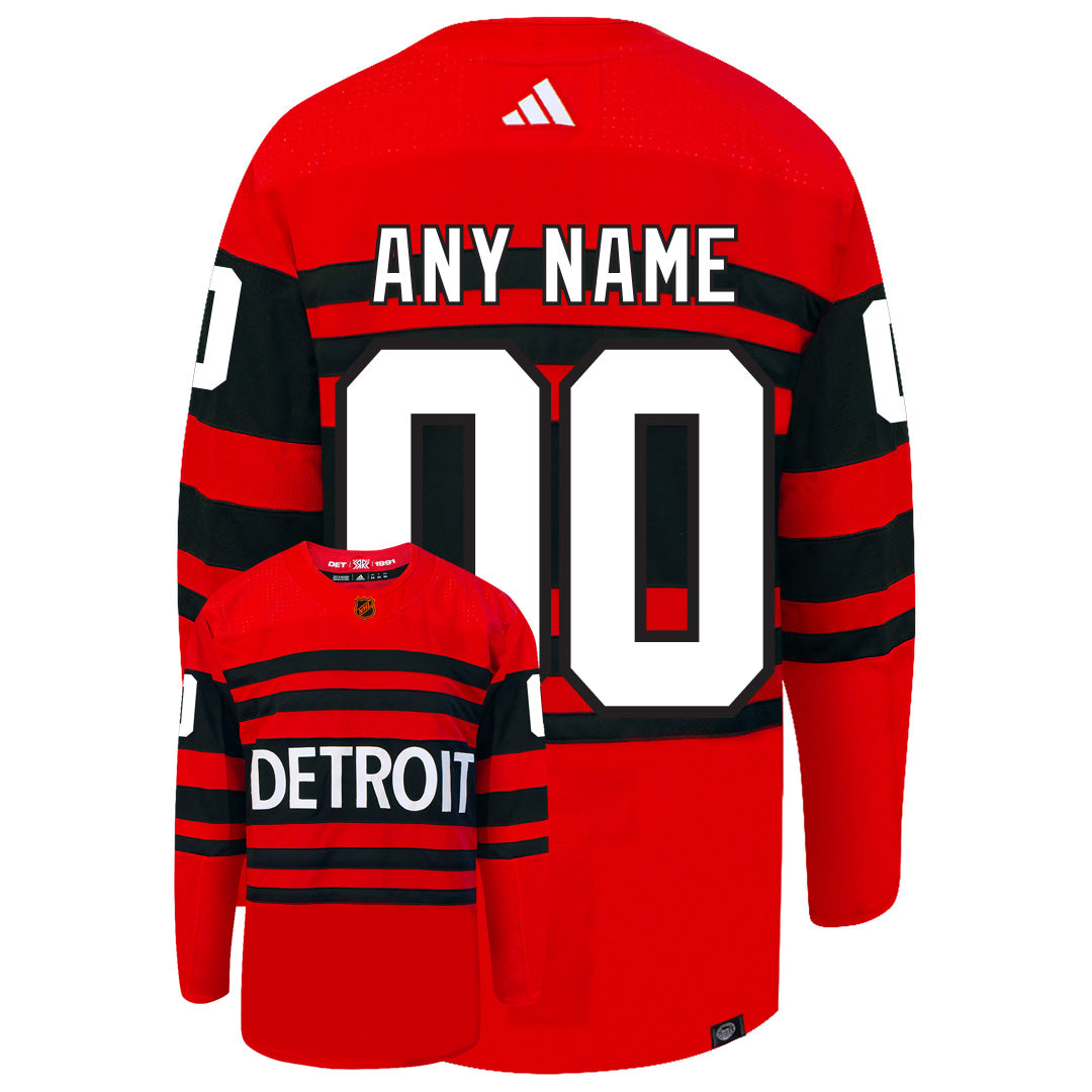 Customizable Detroit Red Wings Adidas 2022 Primegreen Reverse Retro Authentic NHL Hockey Jersey - vstockx