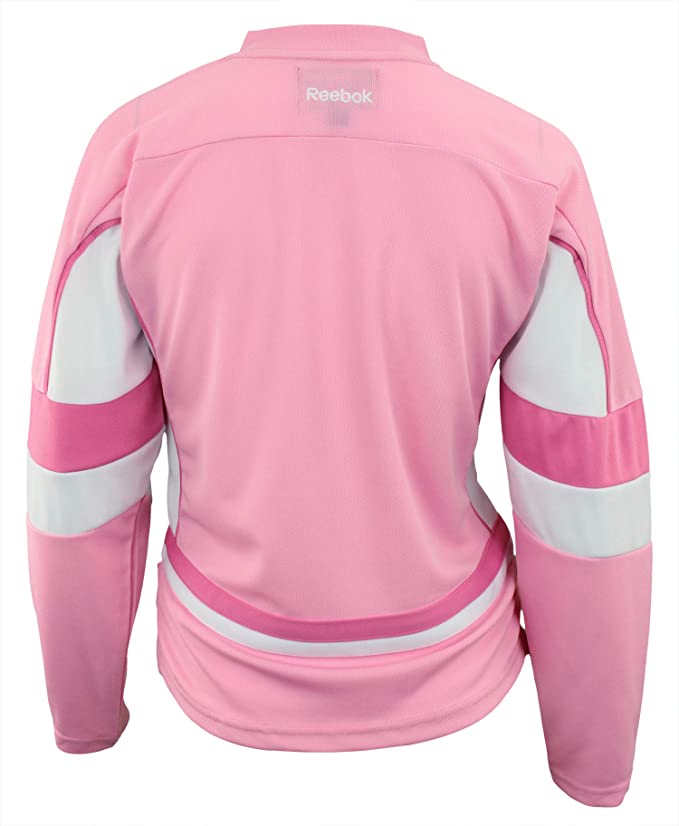 Youth Girls Chicago Blackhawks Pink Replica Player Jersey - vstockx