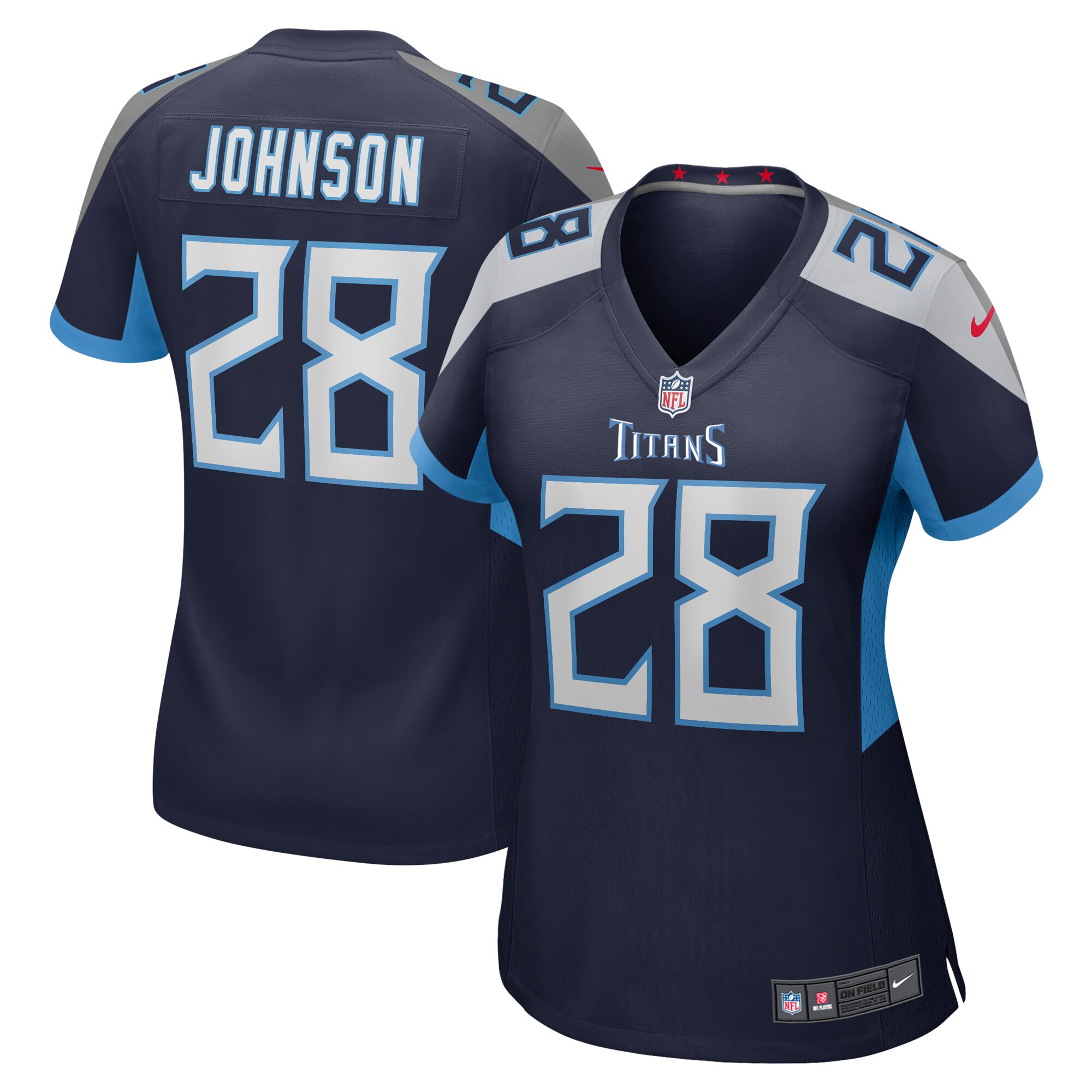 Chris Johnson Tennessee Titans Women's Nike Retired Player Game Jersey - Navy - vstockx