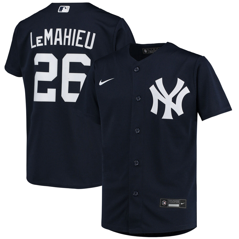 Youth New York Yankees DJ LeMahieu Alternate Player Jersey - Navy - vstockx