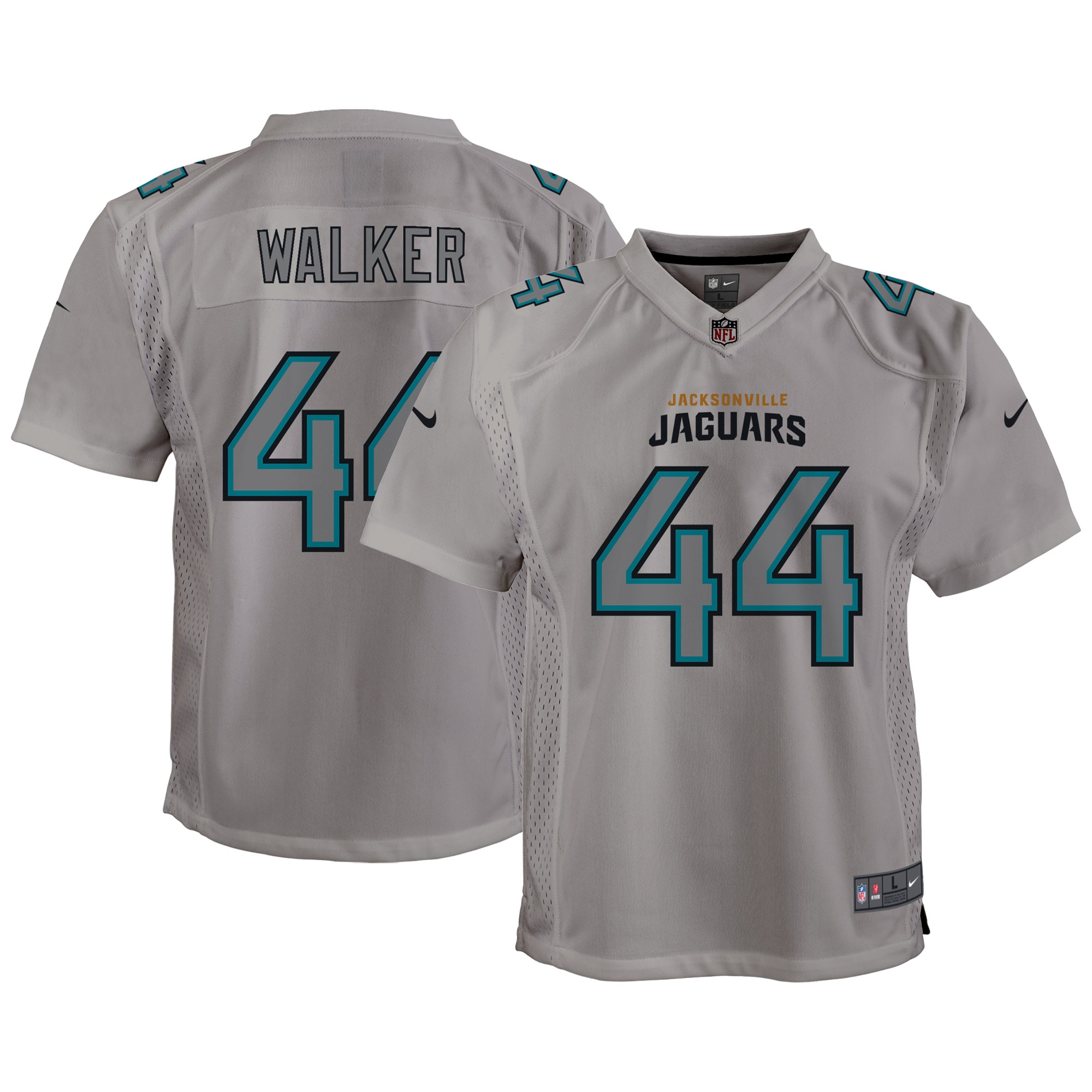 Travon Walker Jacksonville Jaguars Nike Youth Atmosphere Game Jersey - Gray - vstockx