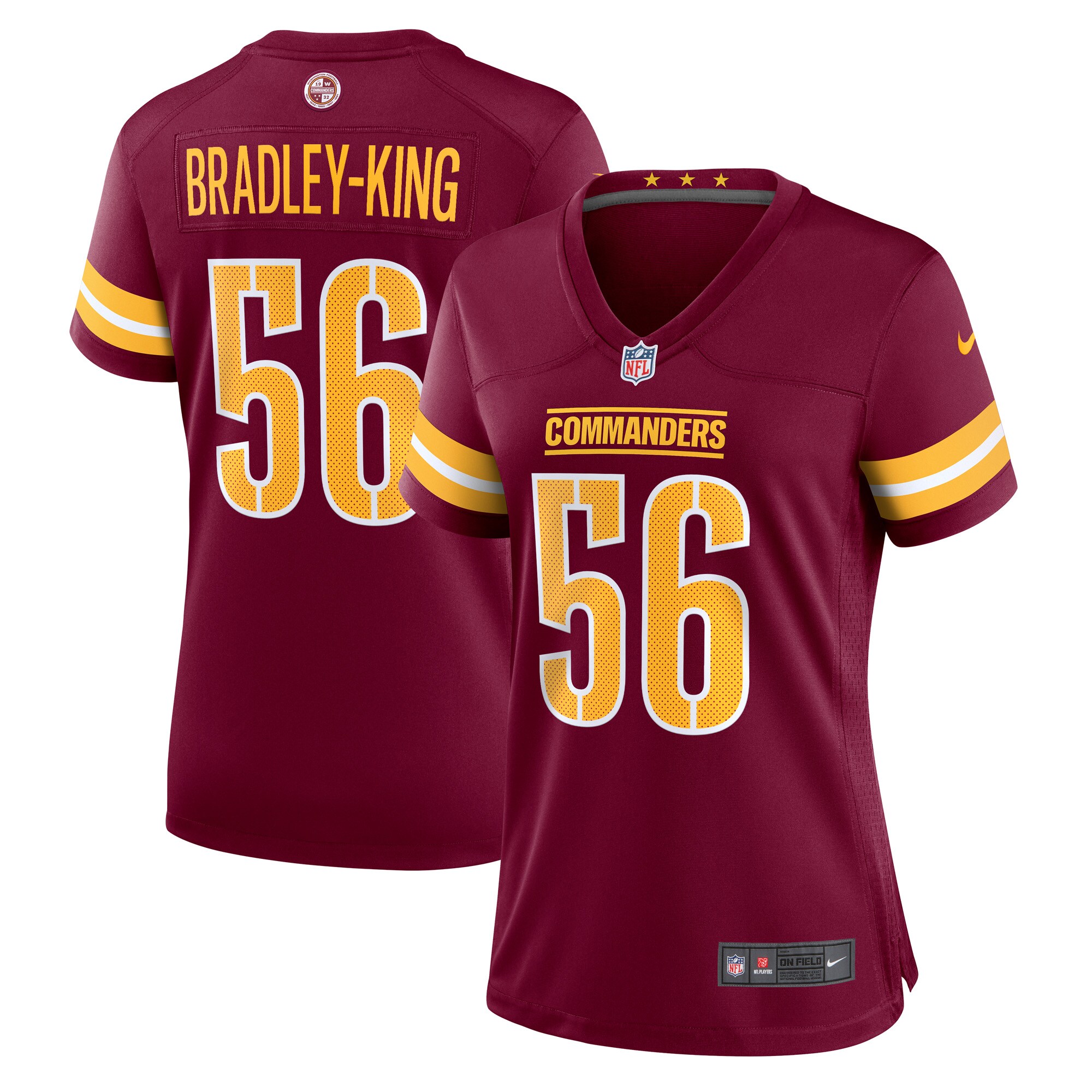 Will Bradley-King Washington Commanders Nike Women's Game Player Jersey - Burgundy - vstockx