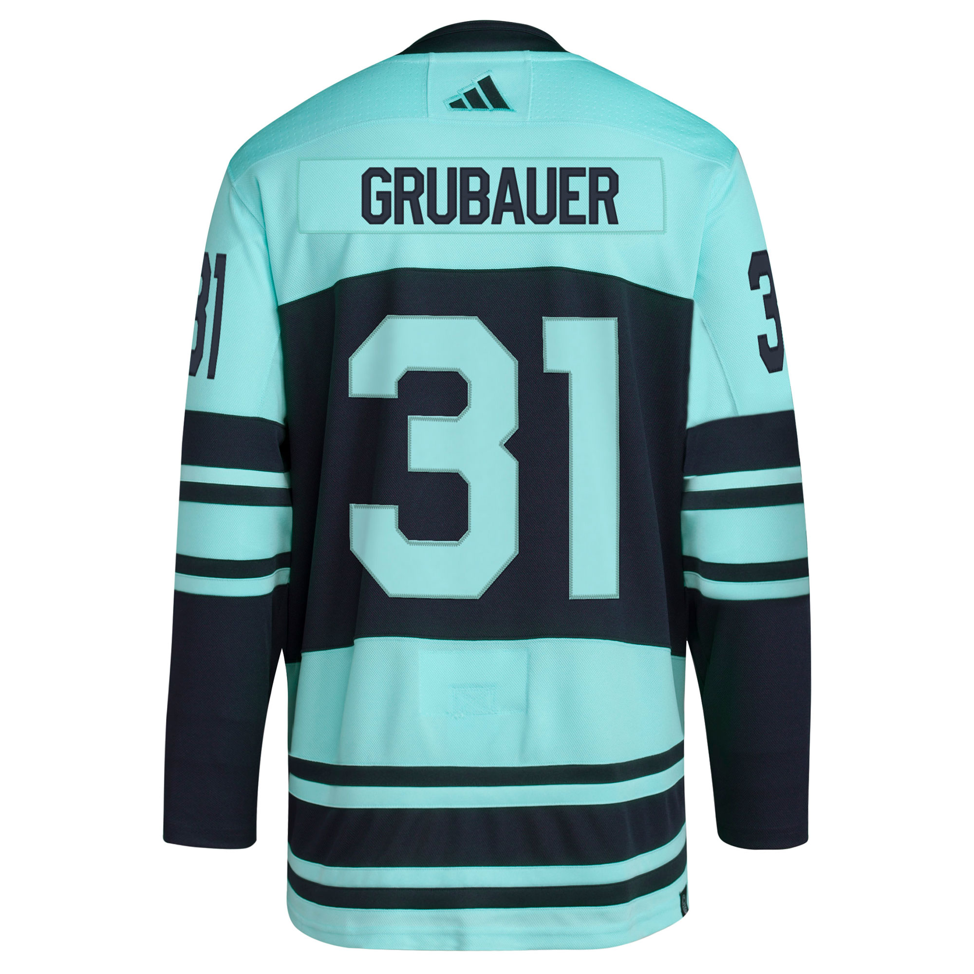 Philipp Grubauer Seattle Kraken adidas Reverse Retro 2.0 Authentic Player Jersey - Teal - vstockx