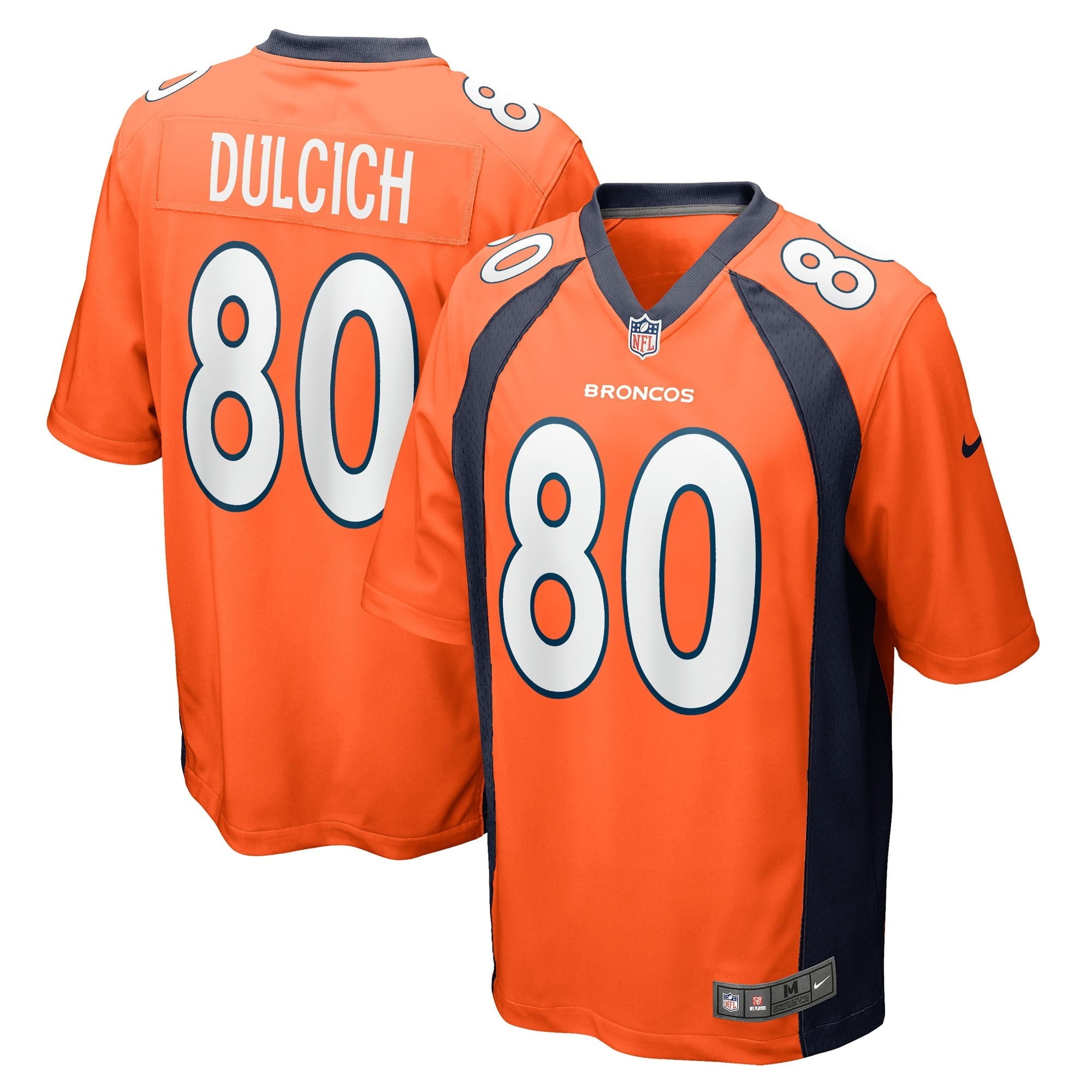 Men's Nike Greg Dulcich Orange Denver Broncos Game Player Jersey - vstockx